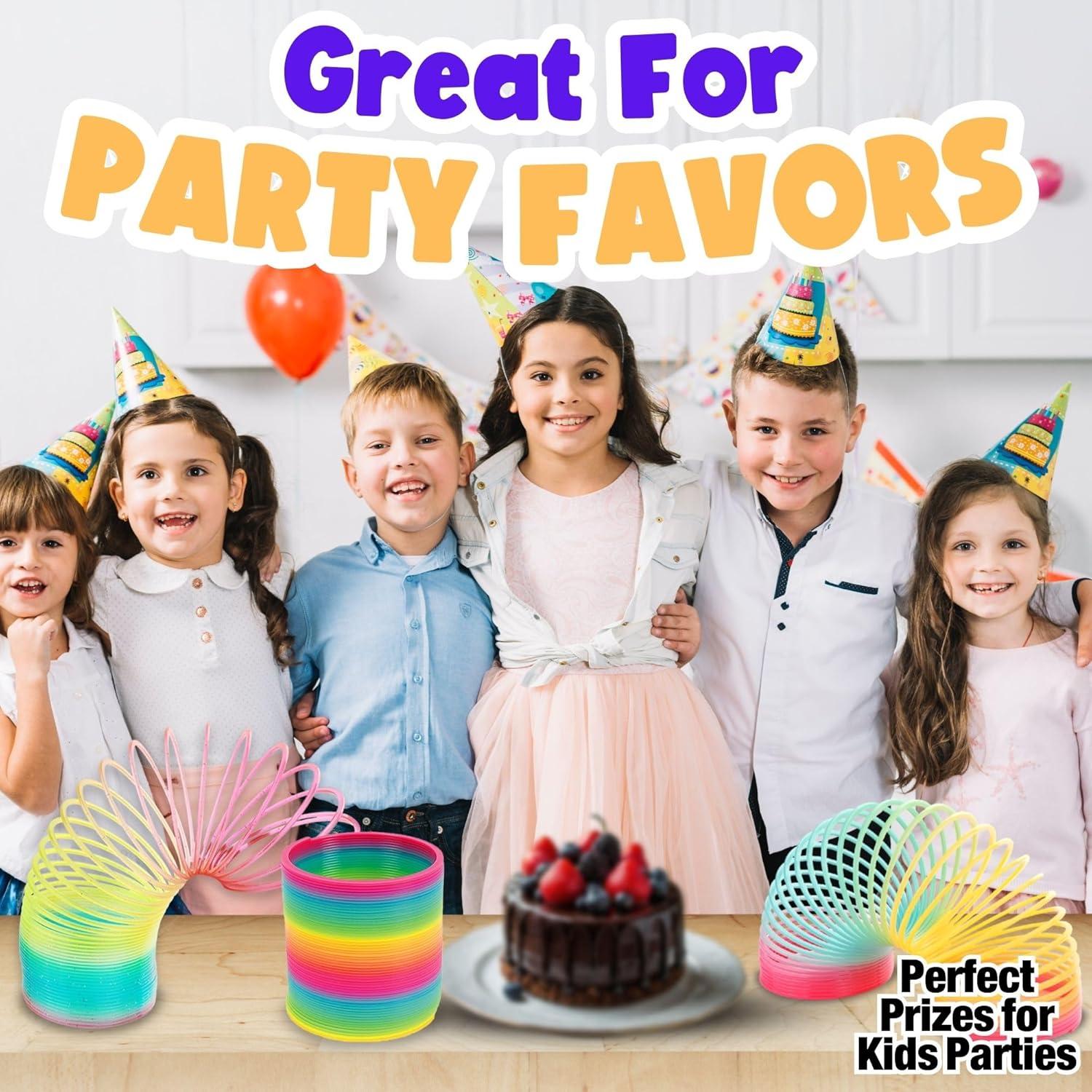 Paquete de 6 Resortes de Arcoíris Liberty Imports - 10 cm