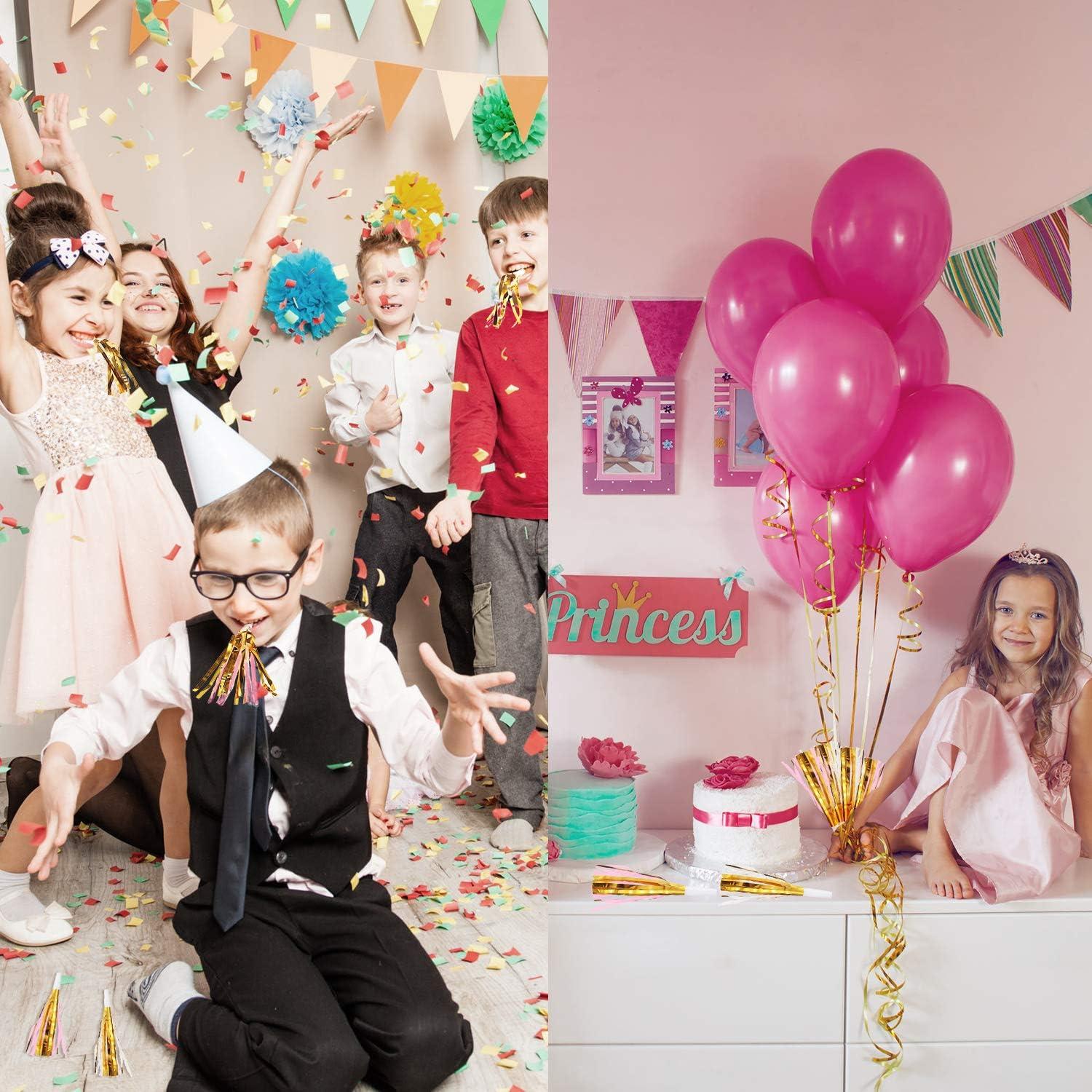 24 Silbatos Musicales Gejoy con Brillo para Fiestas