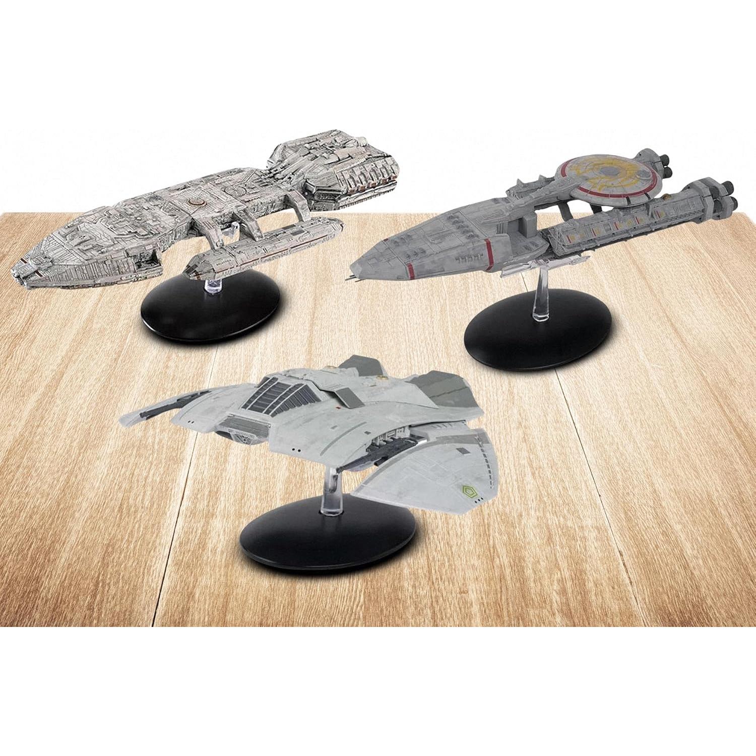 Conjunto de Réplicas de Naves Battlestar Galactica Eaglemoss 3 Piezas