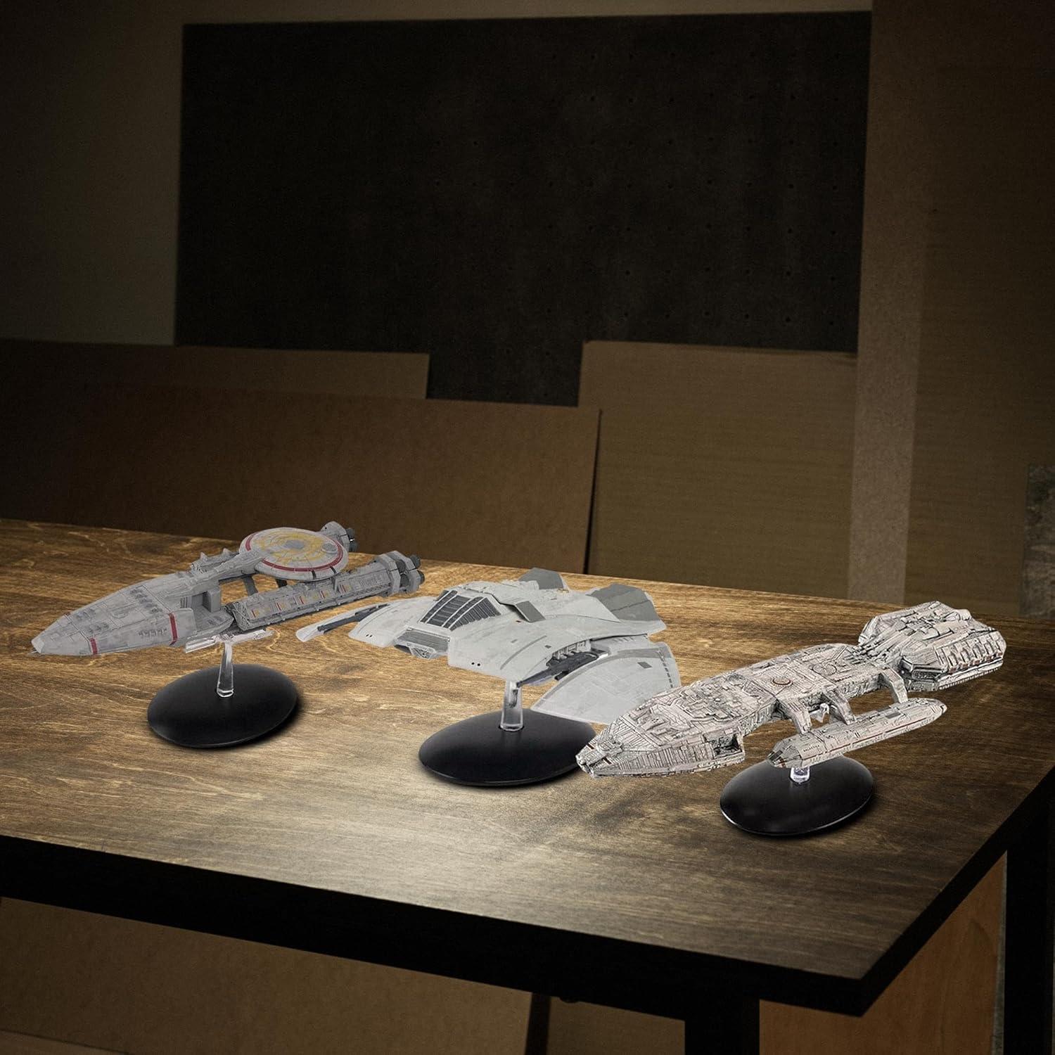 Conjunto de Réplicas de Naves Battlestar Galactica Eaglemoss 3 Piezas