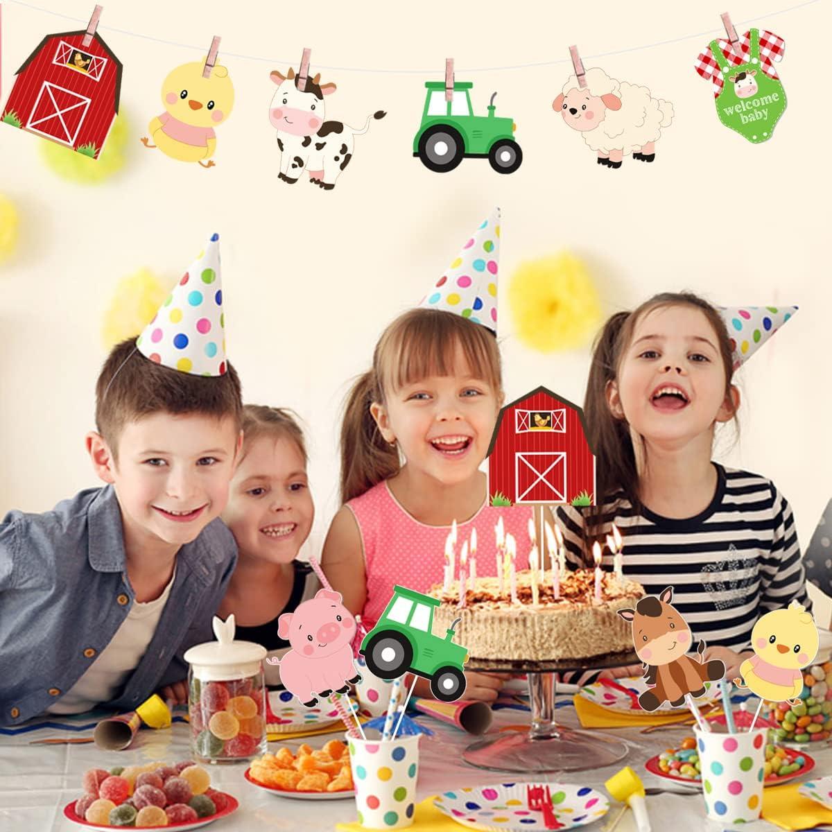 Palitos de Mesa Baby Shower Kreatwow Animales de Granja 24 Pzas