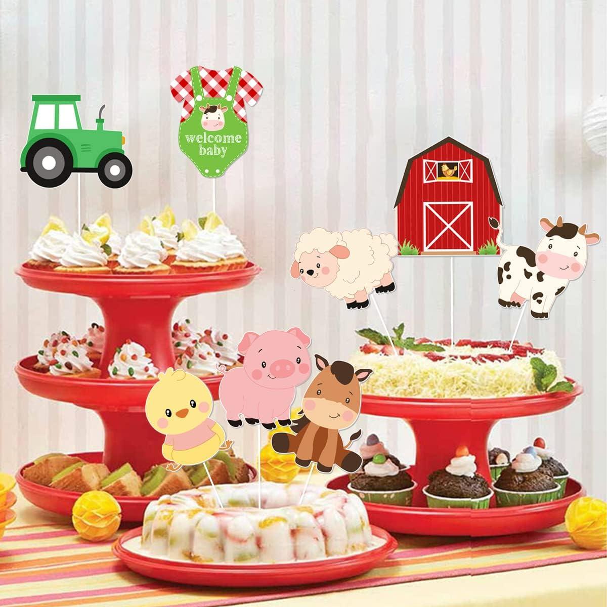 Palitos de Mesa Baby Shower Kreatwow Animales de Granja 24 Pzas