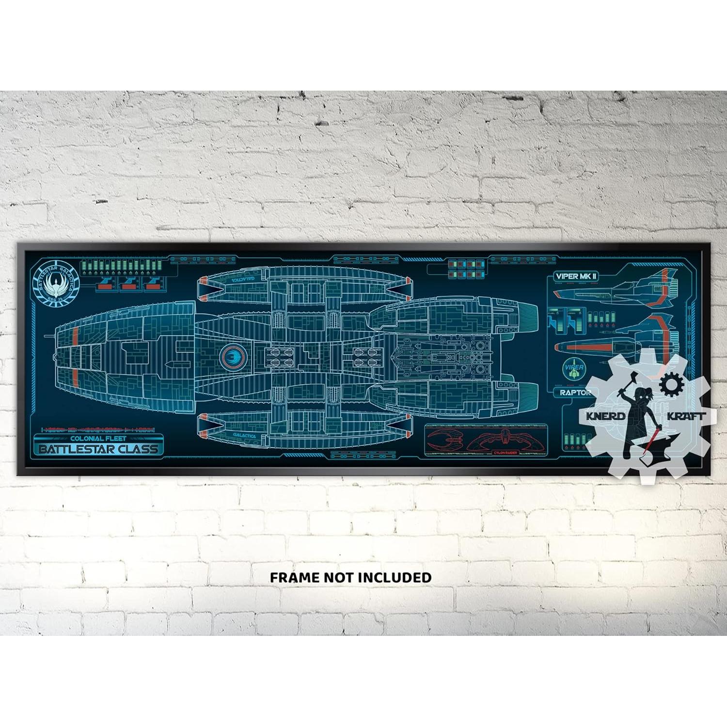 Impresión Battlestar Galactica 91.4x29.8 cm - Nave Estelar