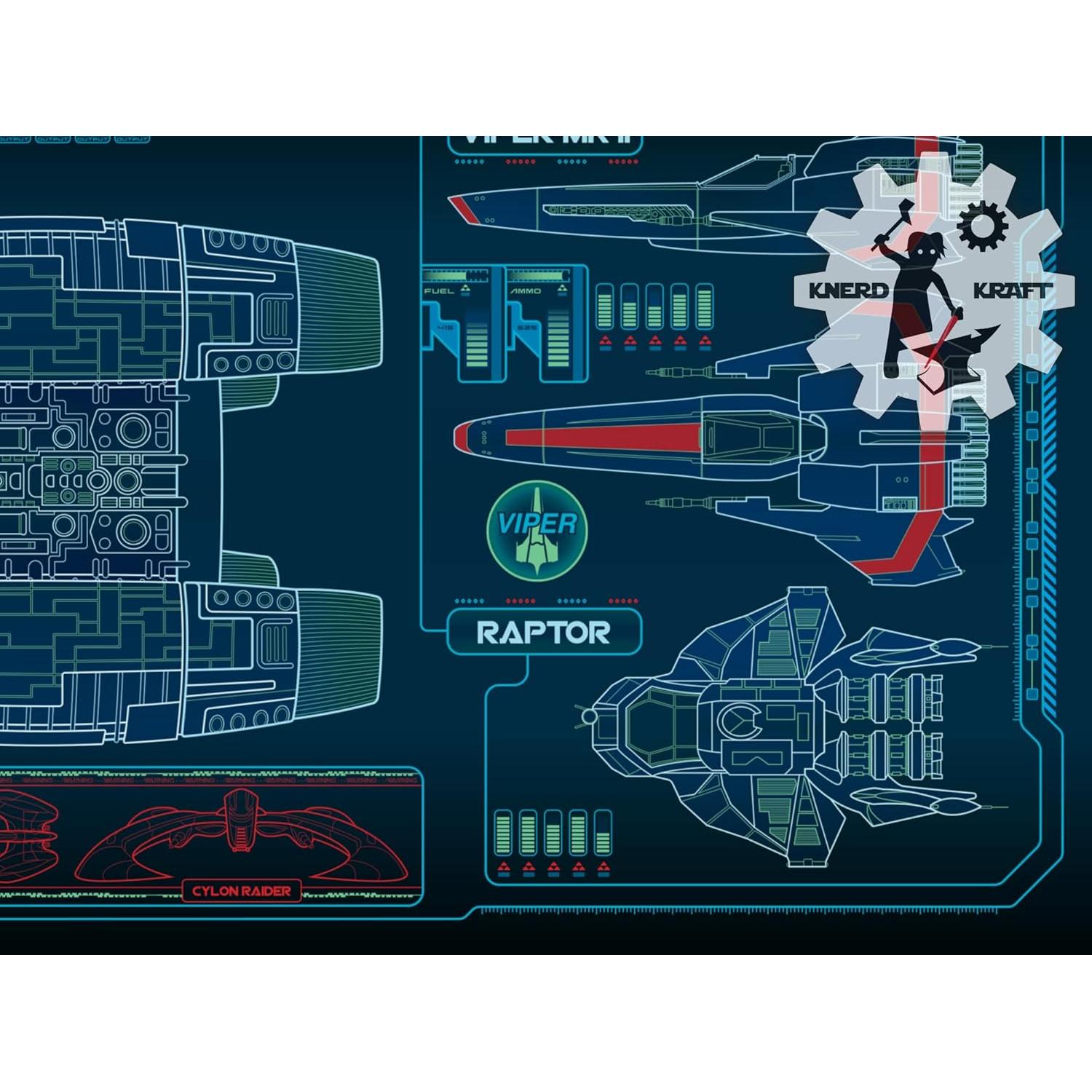 Impresión Battlestar Galactica 91.4x29.8 cm - Nave Estelar
