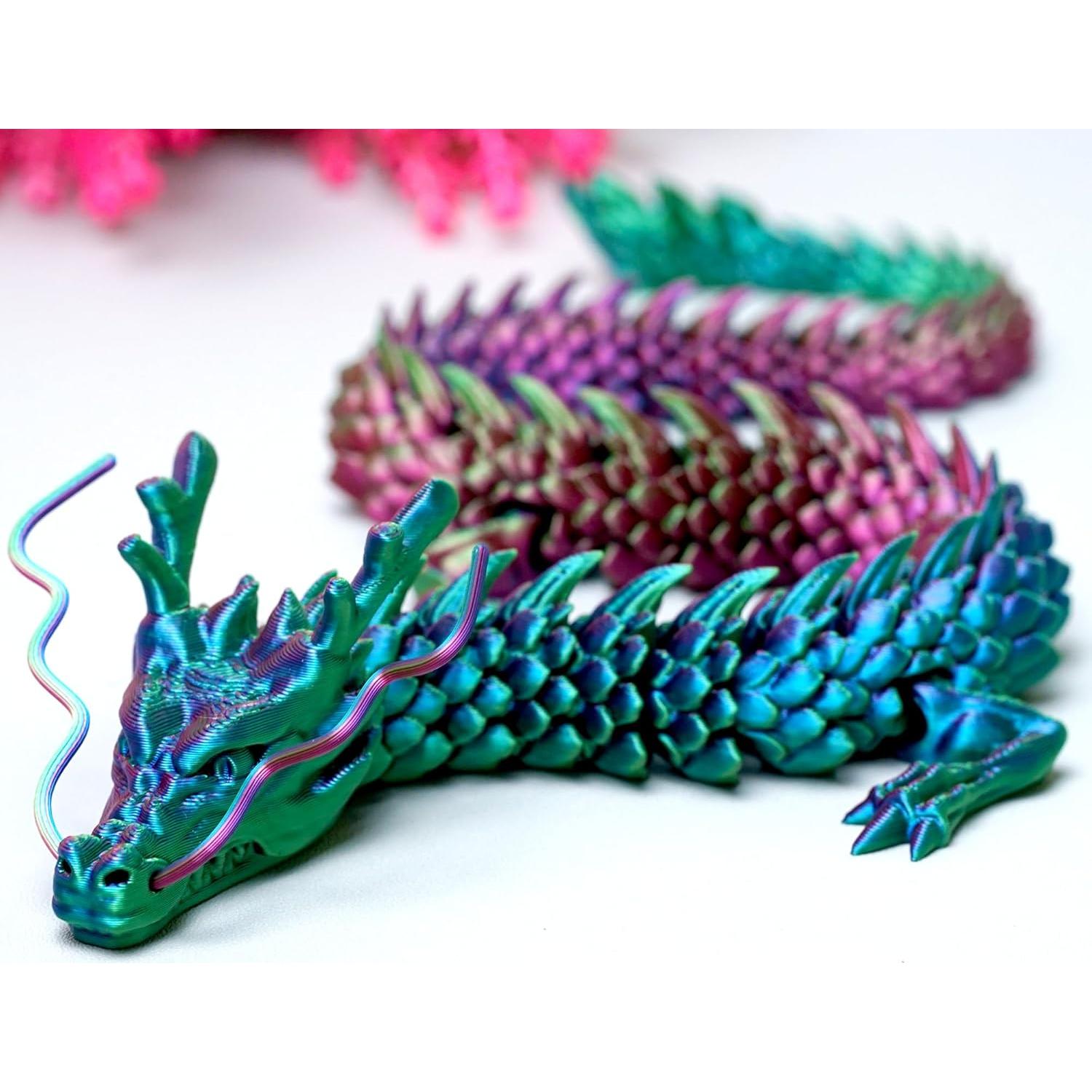 Dragón Impreso en 3D LUYU 44.93 cm Juguete Antiestrés RGB