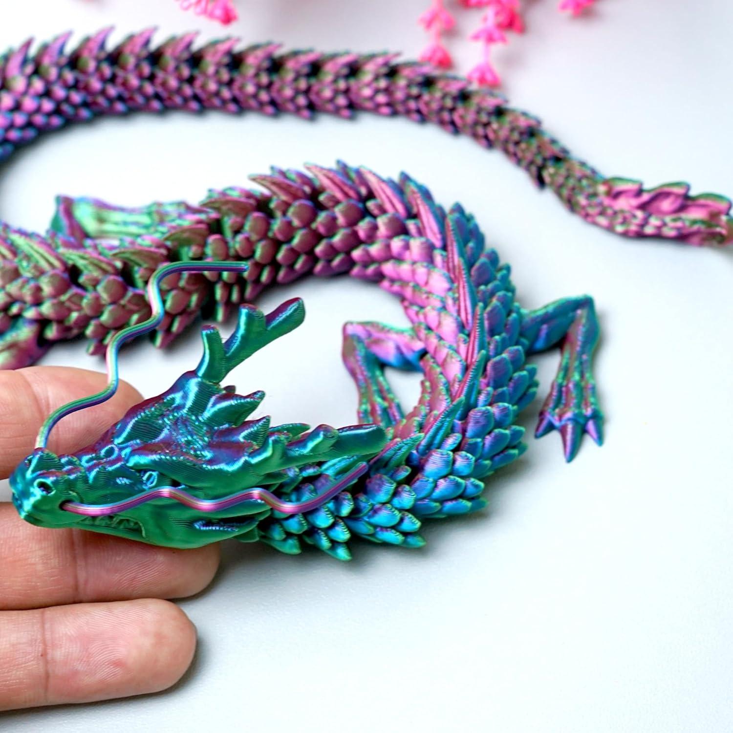 Dragón Impreso en 3D LUYU 44.93 cm Juguete Antiestrés RGB