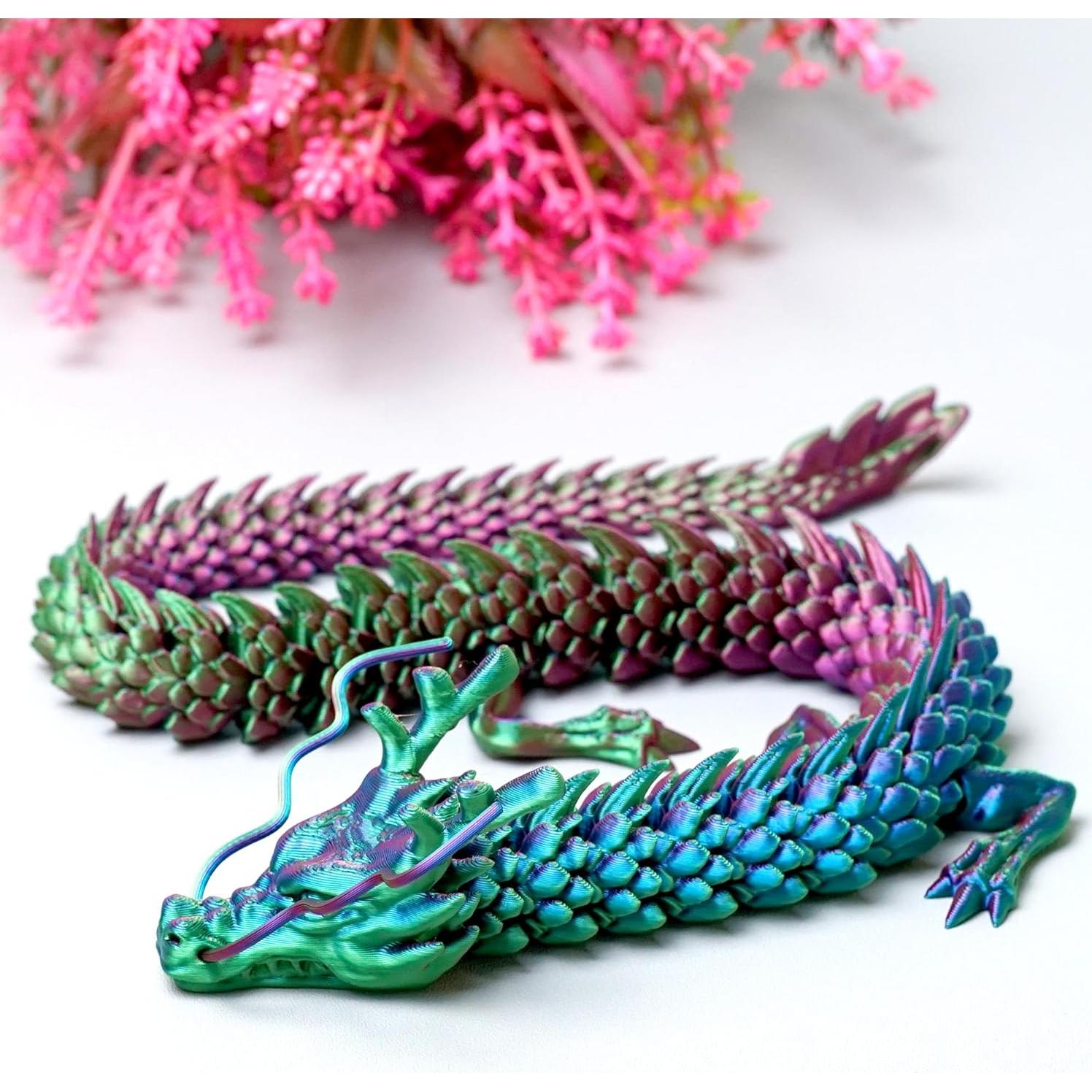 Dragón Impreso en 3D LUYU 44.93 cm Juguete Antiestrés RGB