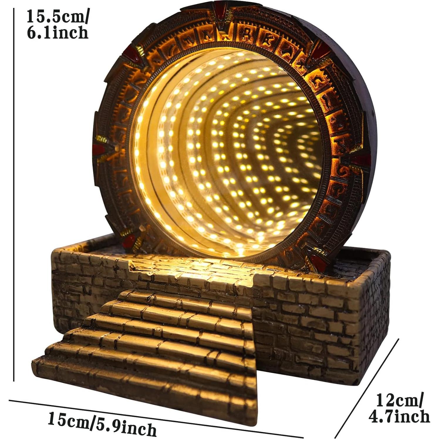 Espejo LED Nocturno CAFELE Puerta Estelar Multicolor 12 cm