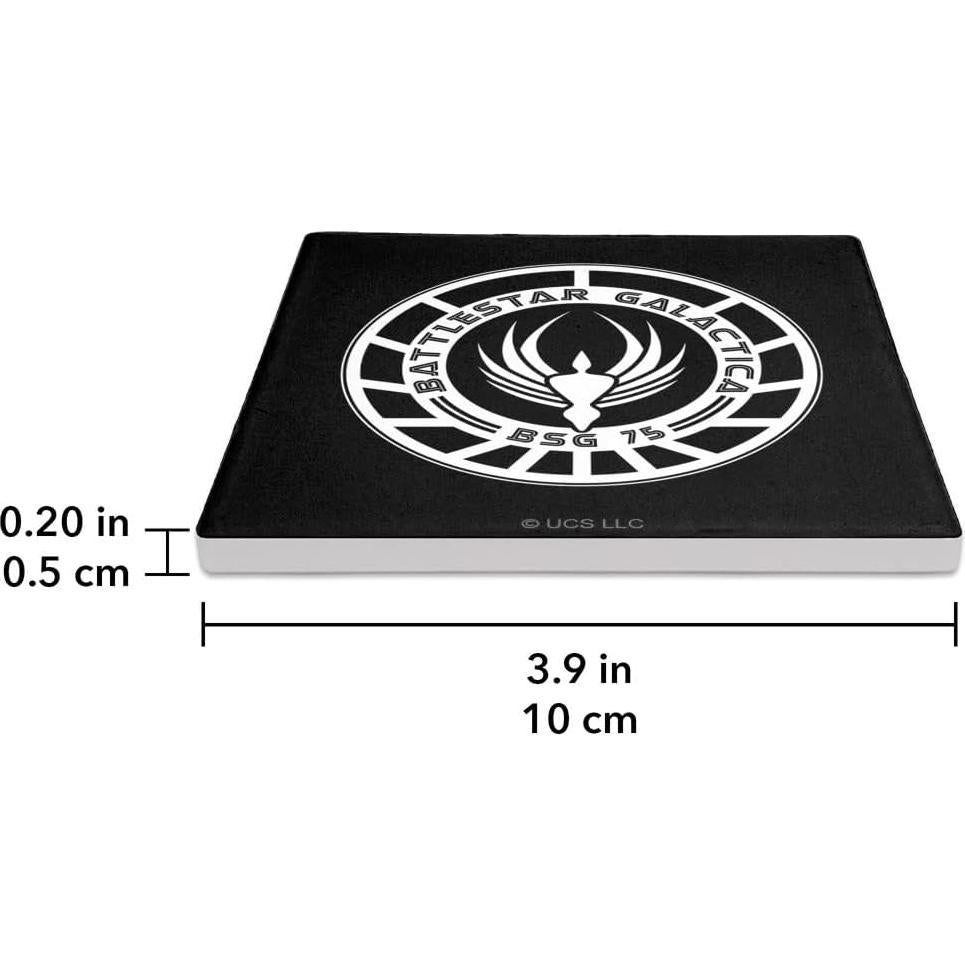 Set de 2 Posavasos Cuadrados Cerámica Battlestar Galactica 9.9 cm