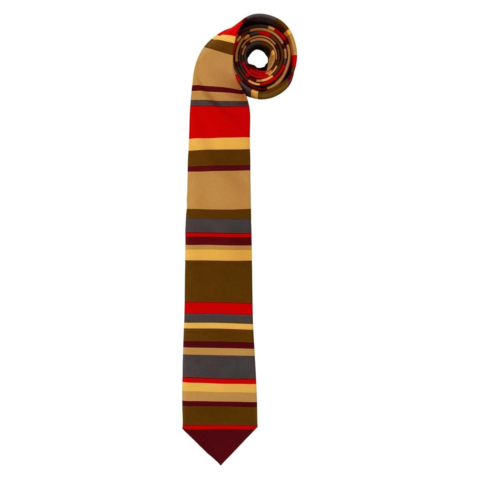 elope Doctor Who Fourth Doctor Costume Tie - Horizontal Striped Polyester Design
