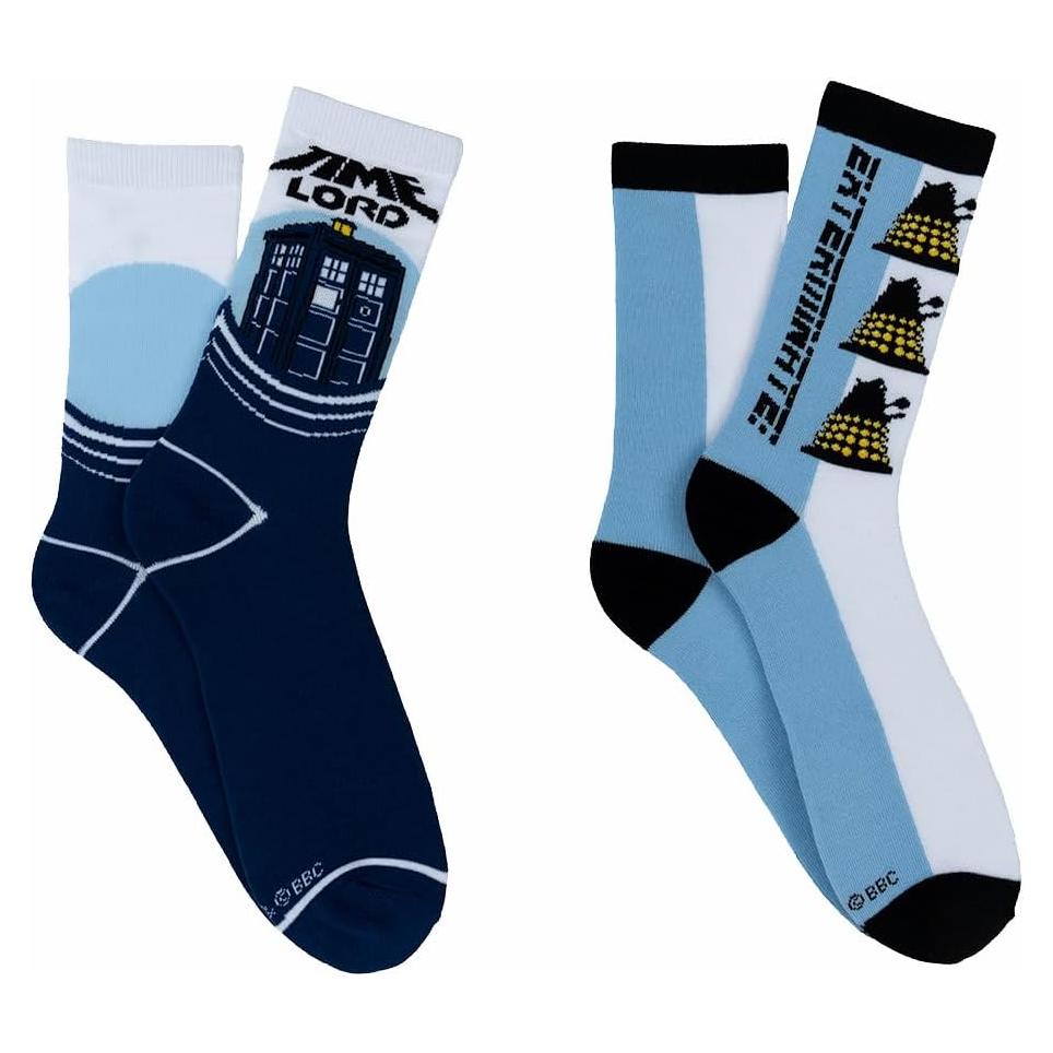 Calcetines Doctor Who Crew Todo Legwear - 2 Pares Talla Única