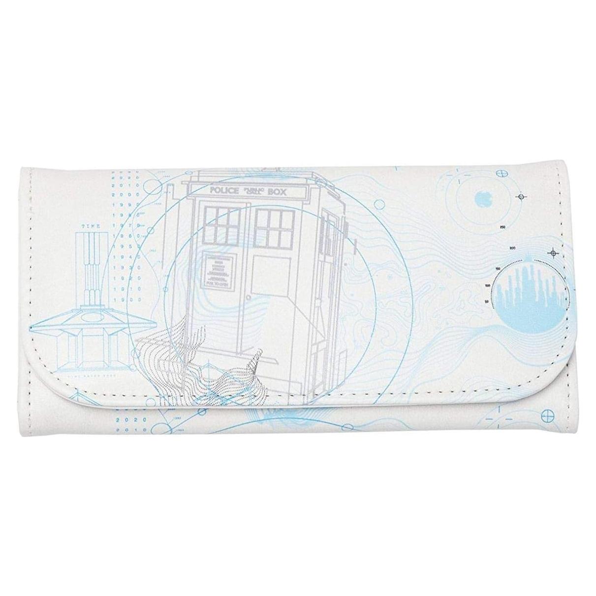 Cartera Doctor Who TARDIS Blanca para Mujeres 22.86x10.16cm