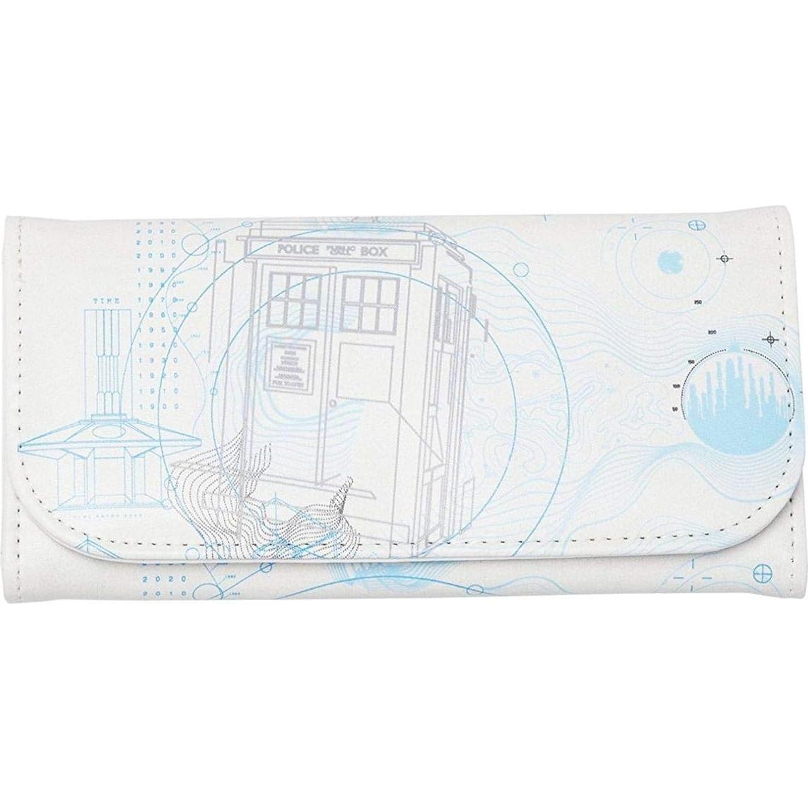 Cartera Doctor Who TARDIS Blanca para Mujeres 22.86x10.16cm