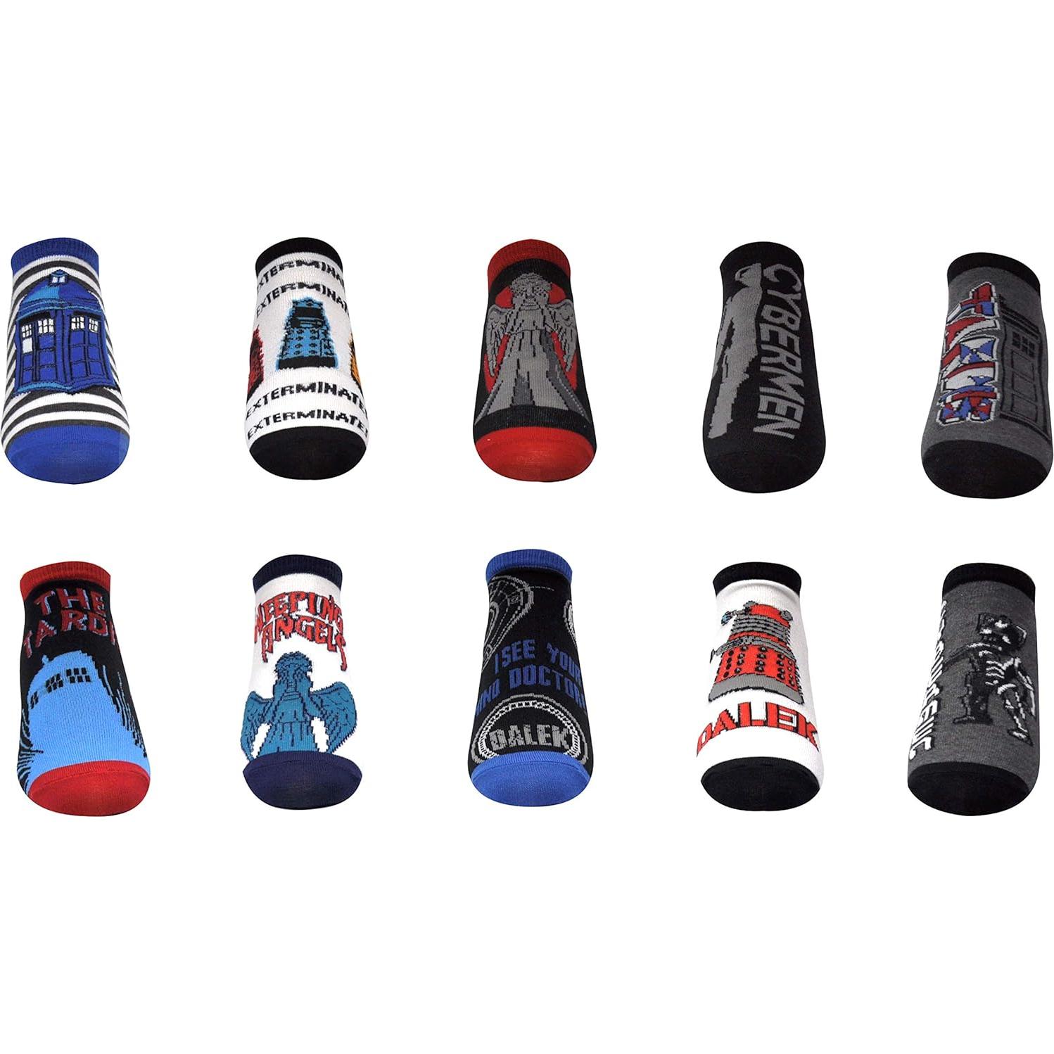 Calcetines Cortos Doctor Who para Mujeres - 10 Pares Talla 4-10