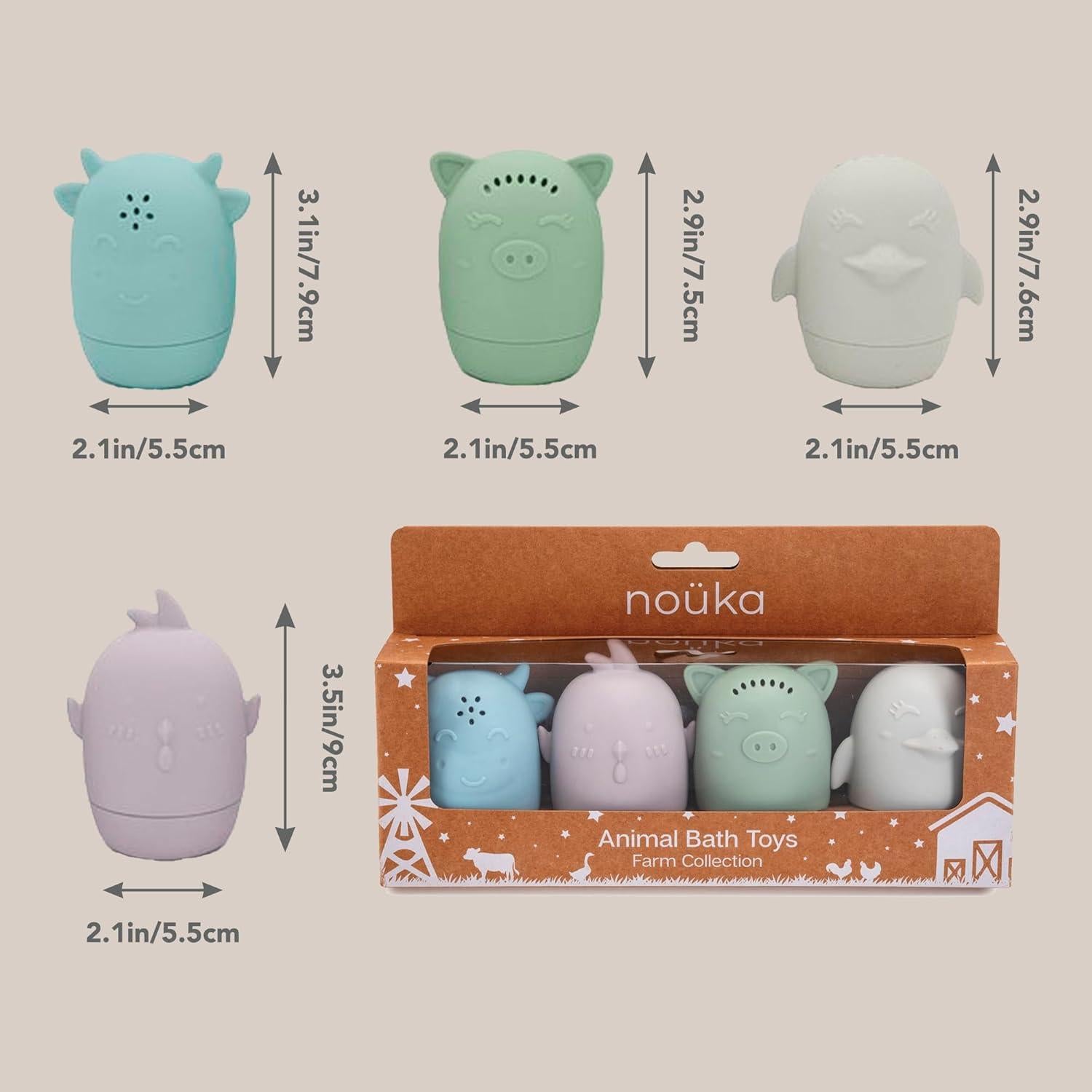 Juego de Juguetes de Baño Nouka Sky Set 4 Animales