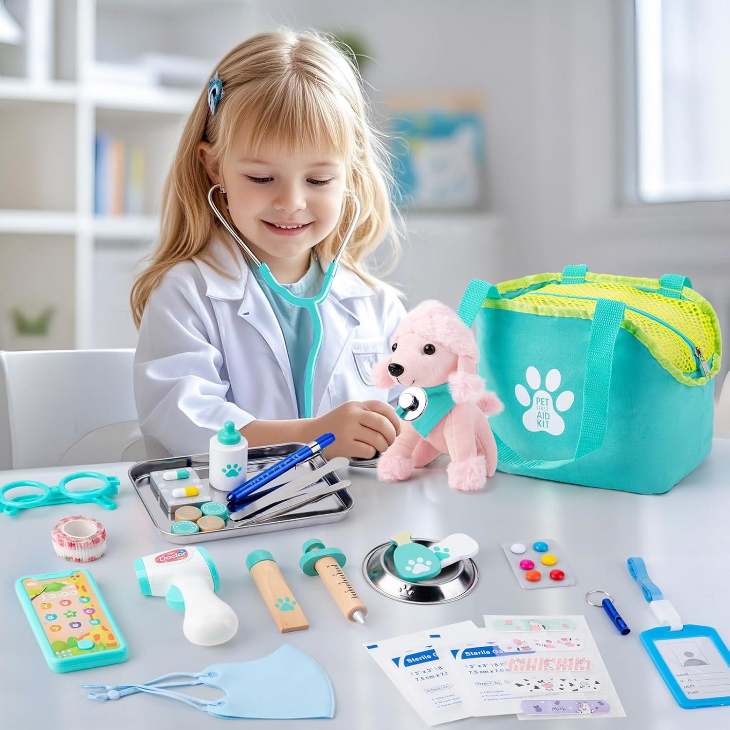 Kit de Doctor para Niños Sundaymot 37PC con Perro Juguete