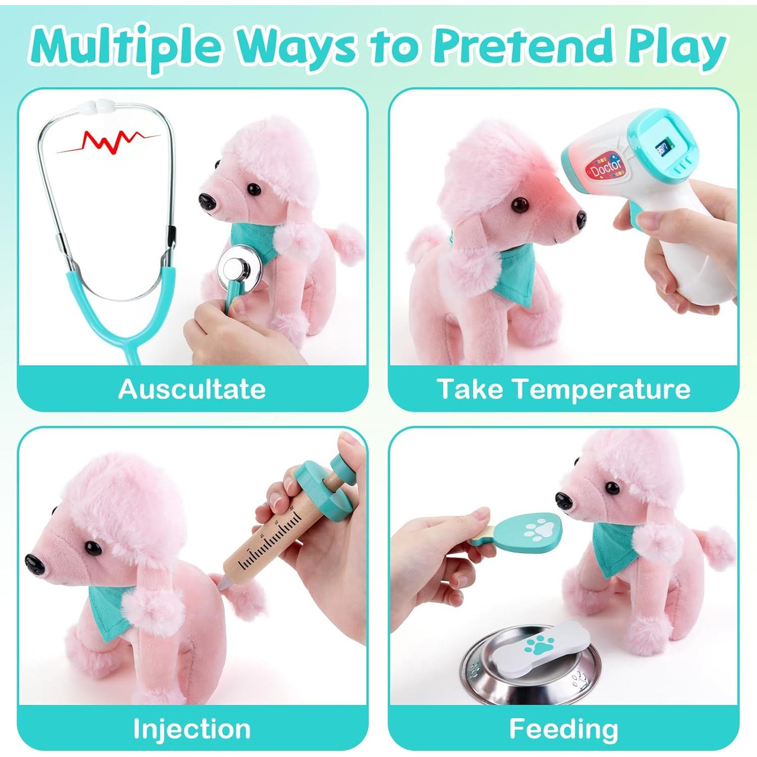 Kit de Doctor para Niños Sundaymot 37PC con Perro Juguete