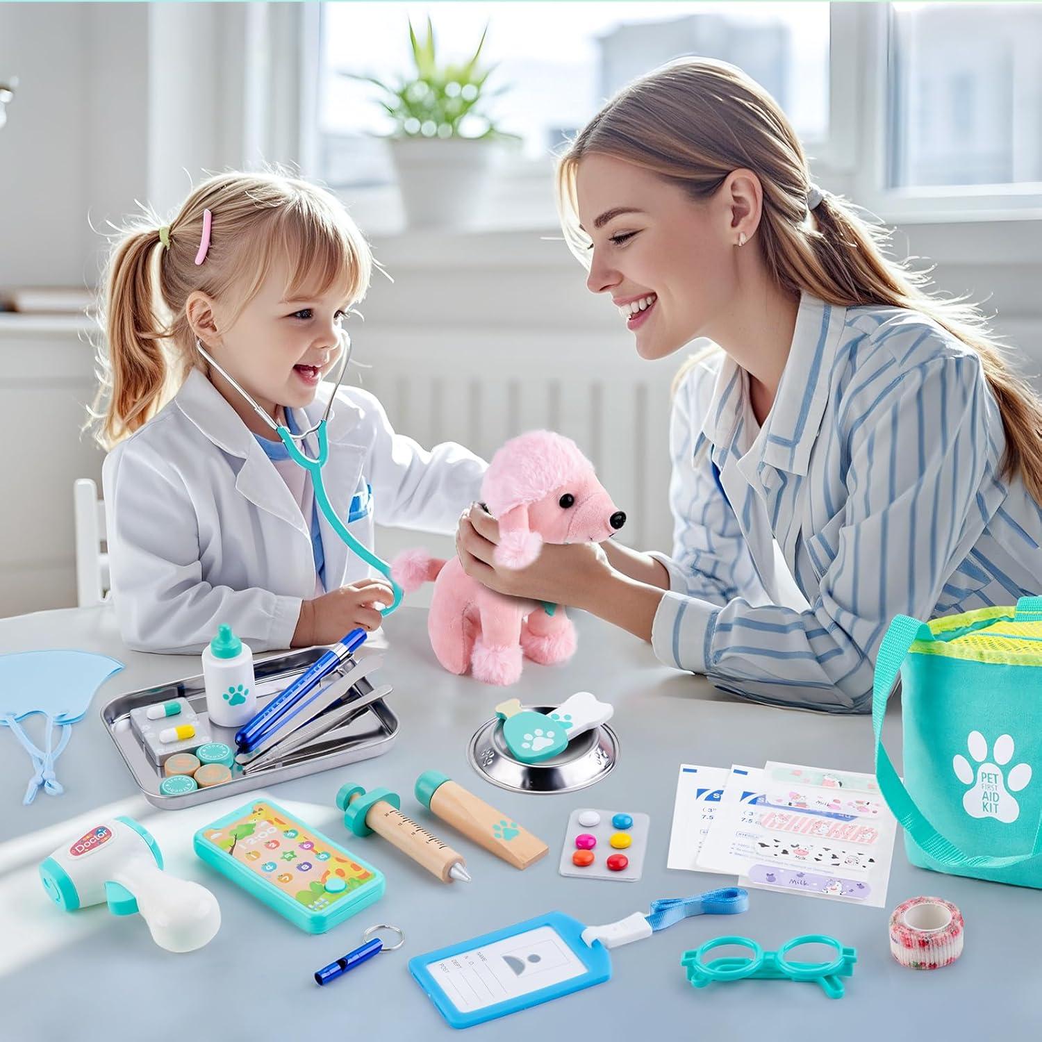 Kit de Doctor para Niños Sundaymot 37PC con Perro Juguete