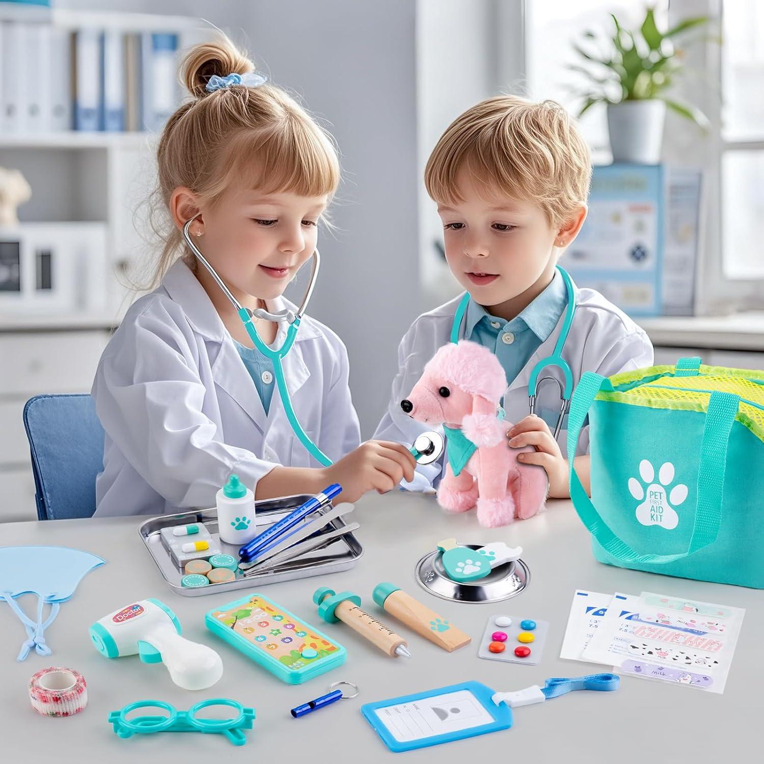 Kit de Doctor para Niños Sundaymot 37PC con Perro Juguete
