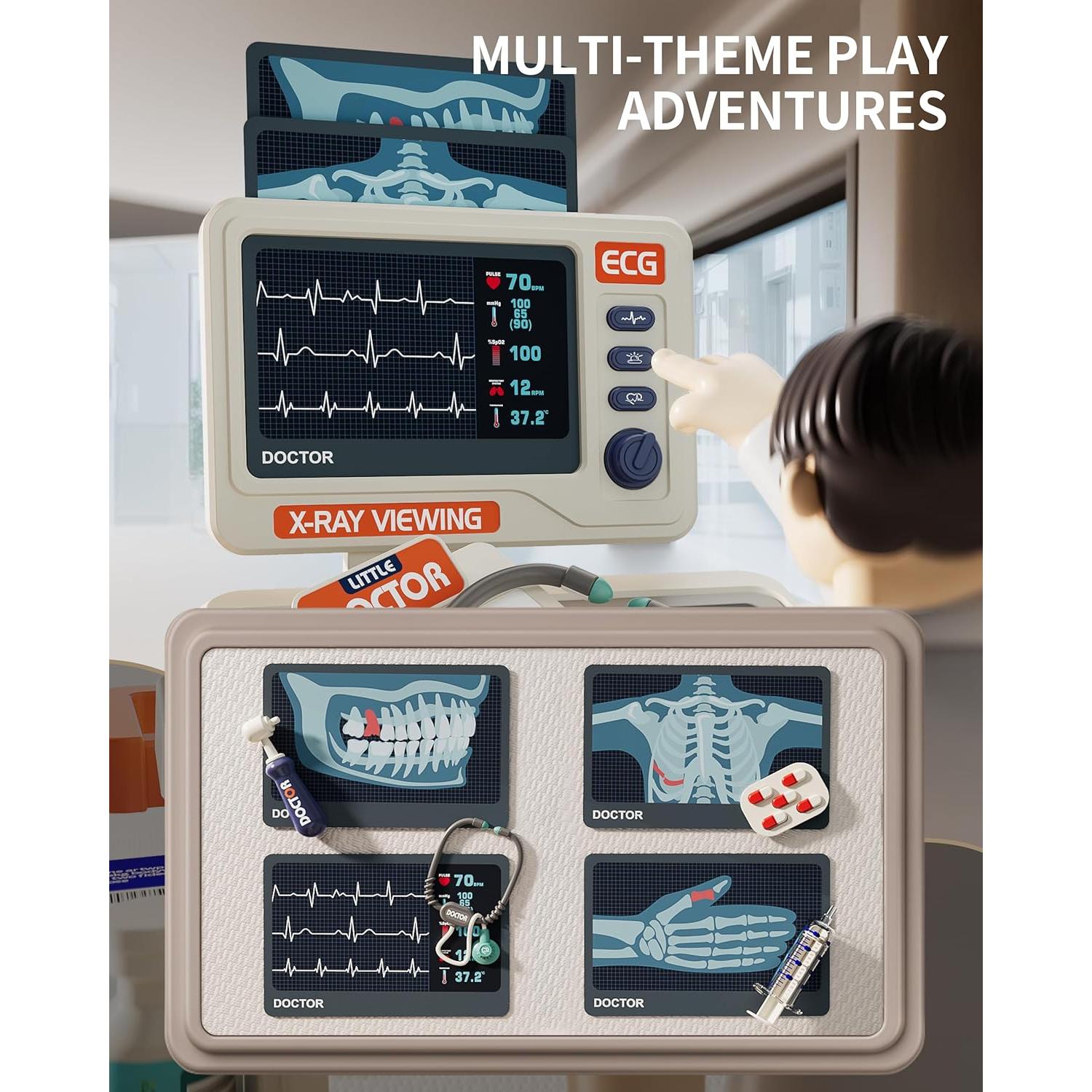 Kit de Doctor para Niños Jovow 33 Piezas con Disfraz