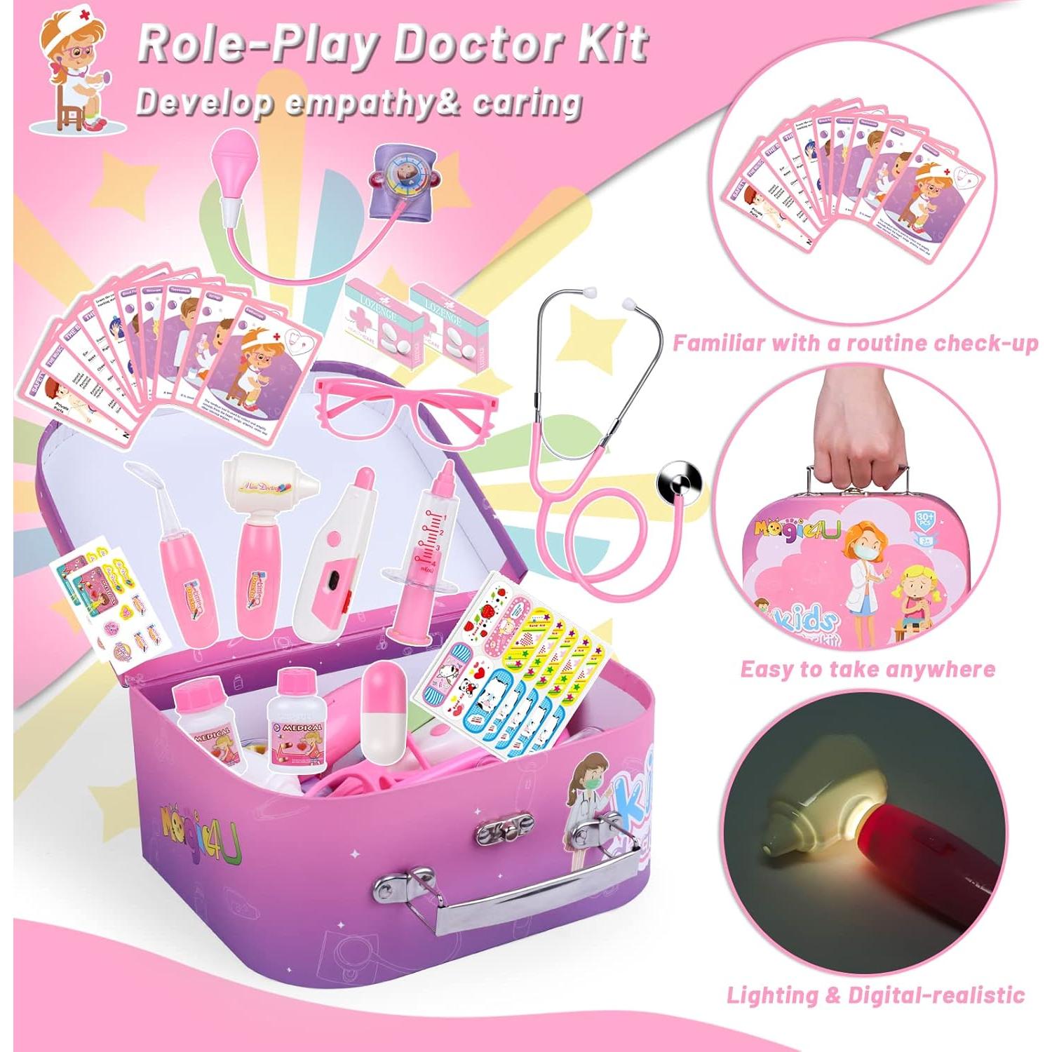 Kit de Disfraz de Doctor Magic4U para Niños 34 Piezas