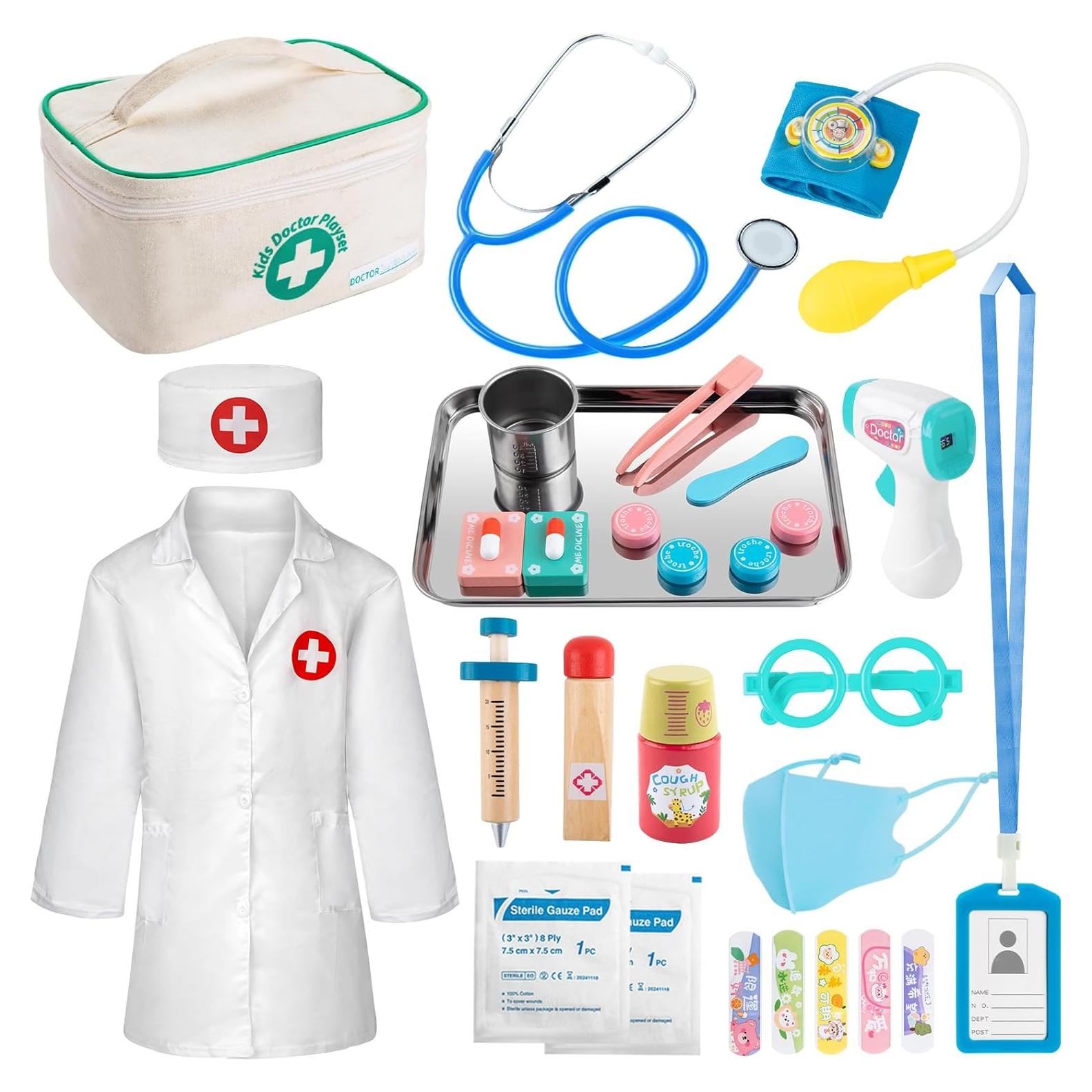 Kit de Doctor para Niños 3-5 Años EFOSHM con 28 Piezas