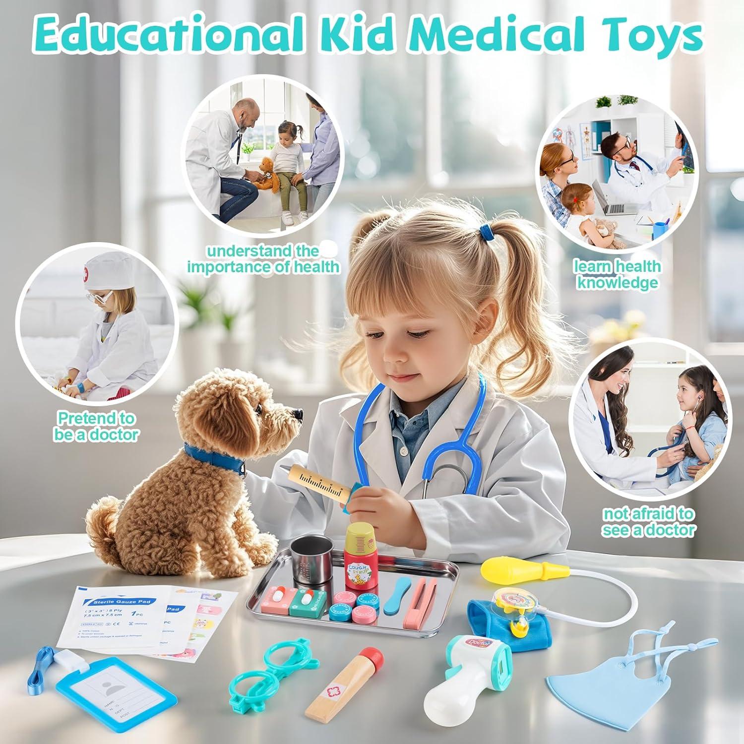 Kit de Doctor para Niños 3-5 Años EFOSHM con 28 Piezas