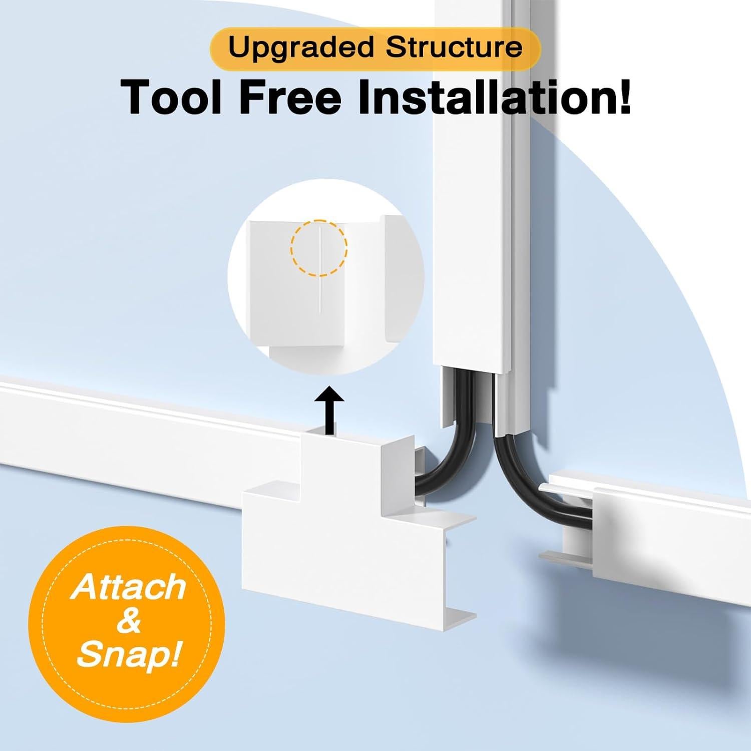 Kit Ocultador de Cables Delamu 398.78 cm Blanco