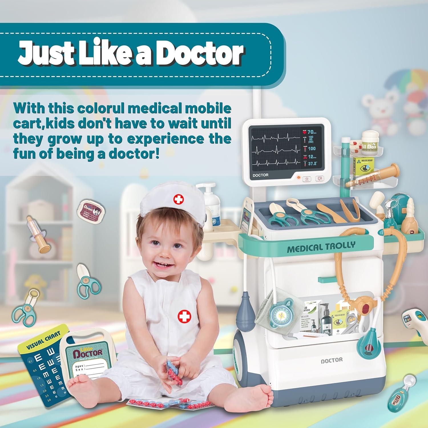 Kit de Doctor POFJOEQ 26 Piezas - Juguete Médico para Niños