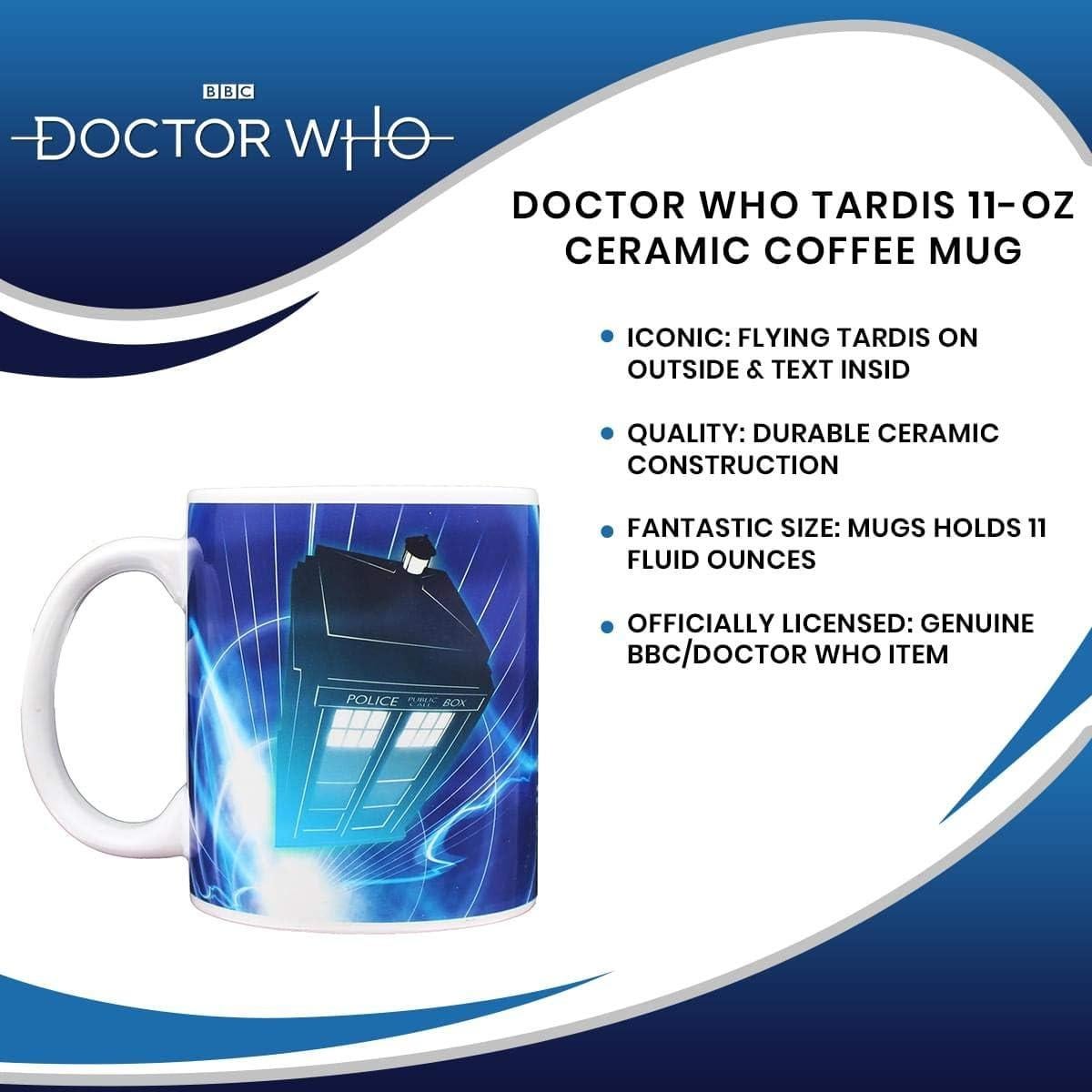 Taza de cerámica Doctor Who TARDIS 311 ml - Azul