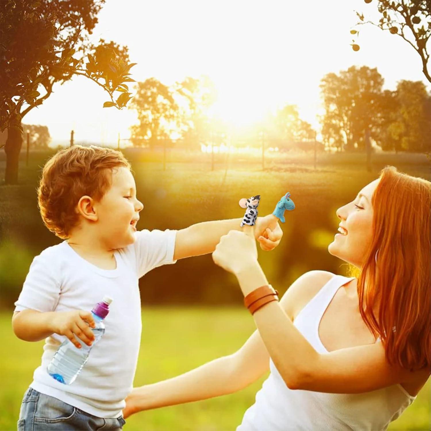 10 Piezas Títeres de Dedos RIY Animales de Granja 7 cm