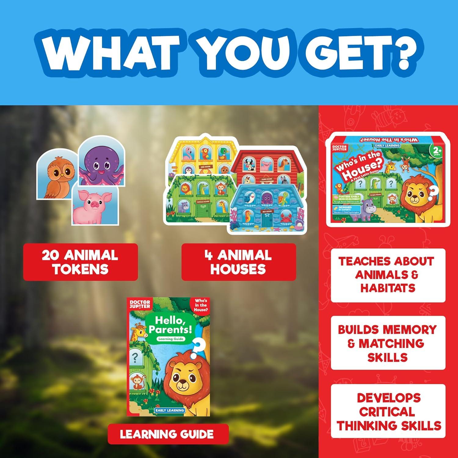 Juego de Aprendizaje Quién Está en la Casa - Doctor Jupiter