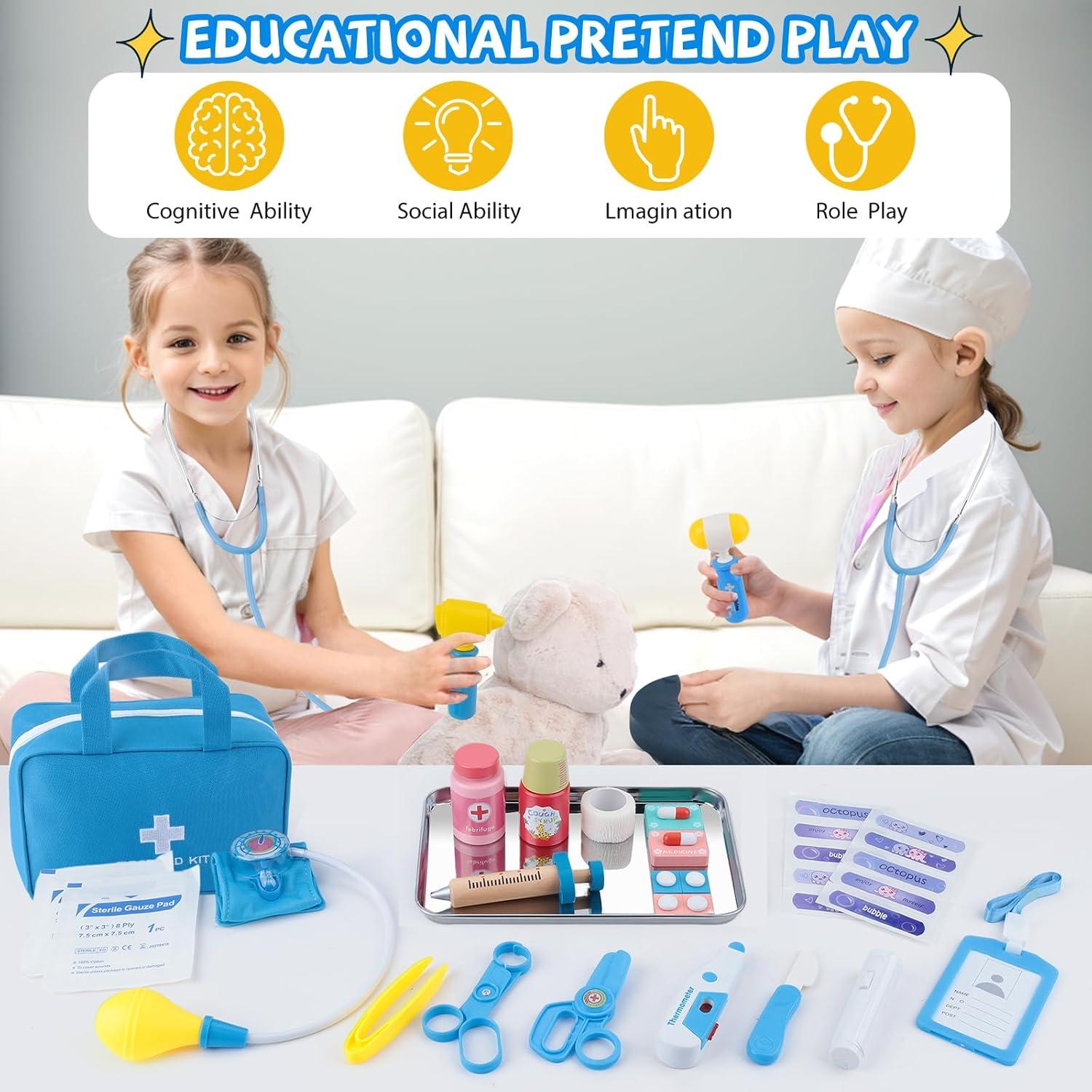 Kit de Doctor para Niños XZZO 36 Piezas con Estetoscopio