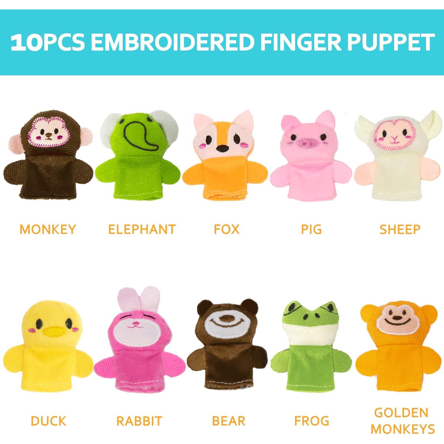 10 Piezas Títeres de Dedos Animales RIY - Juguetes Educativos