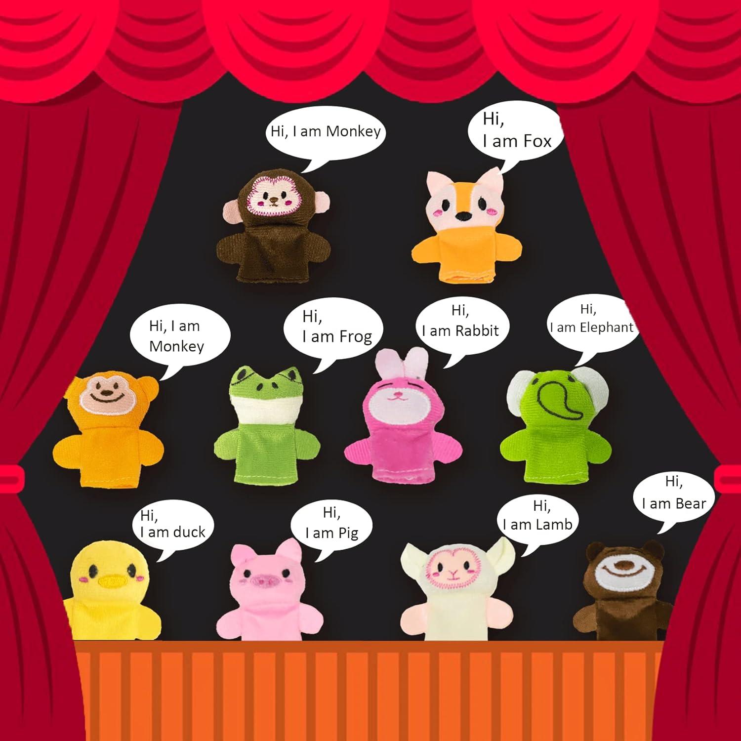 10 Piezas Títeres de Dedos Animales RIY - Juguetes Educativos