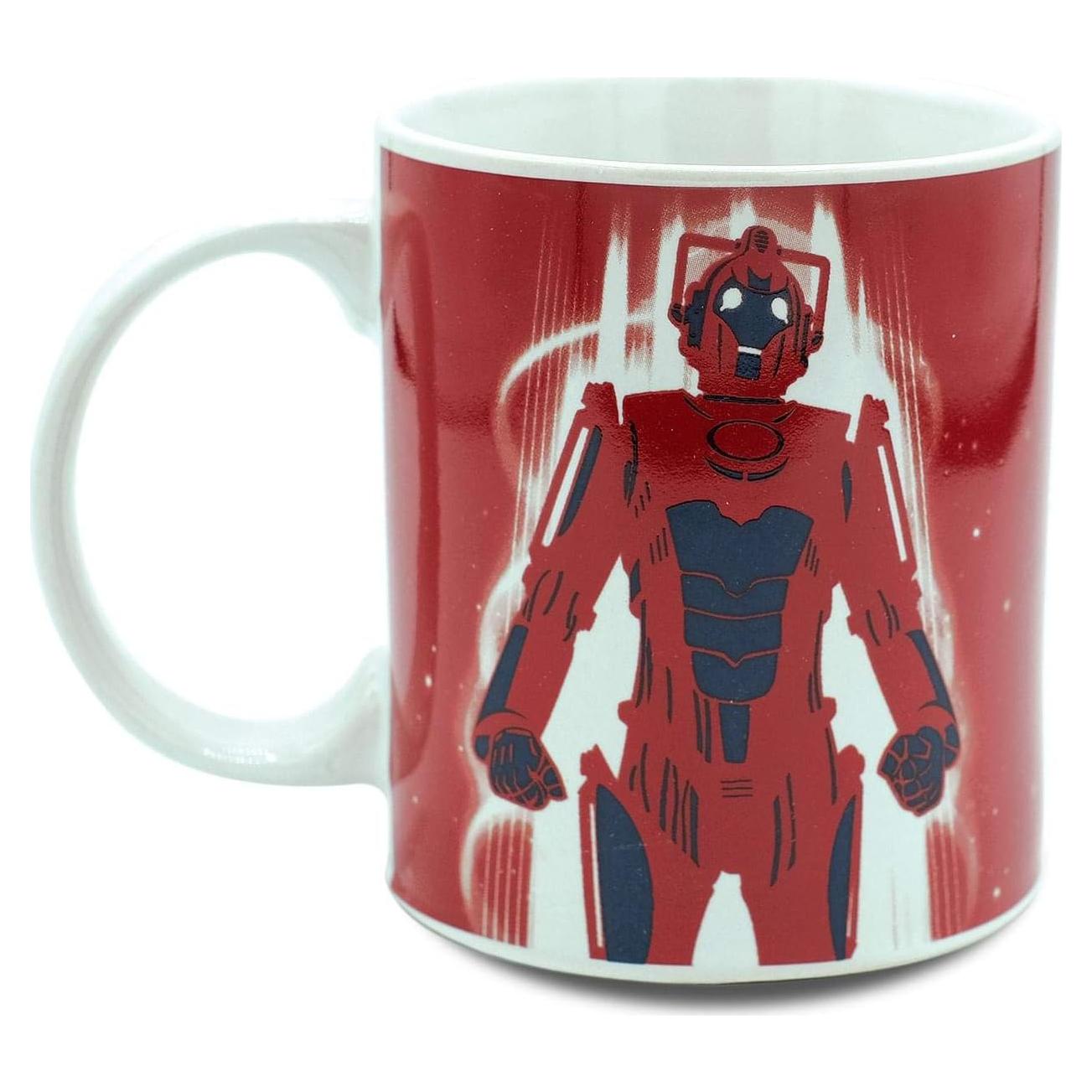 Taza de Cerámica Doctor Who Cyberman Roja 311ml Seven20