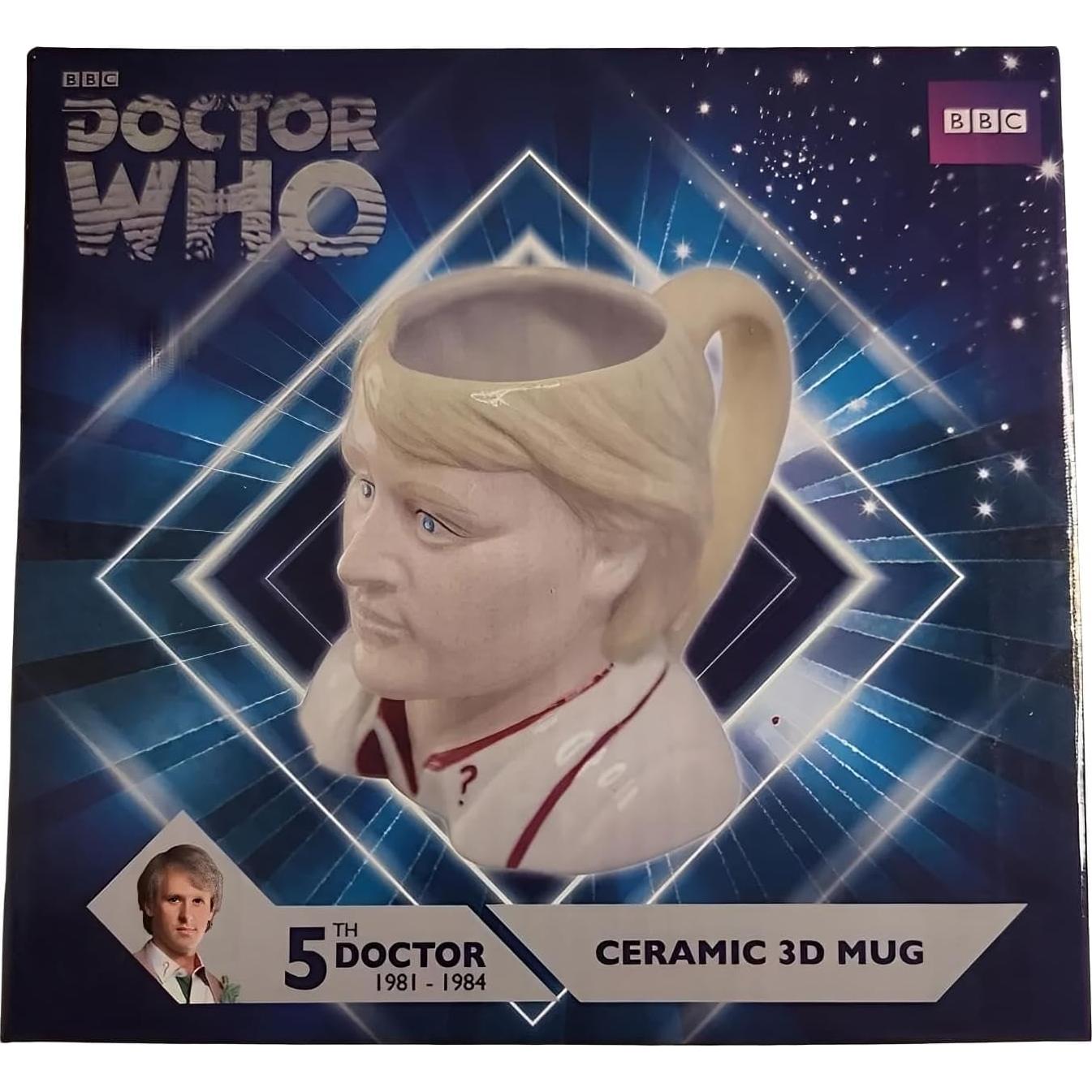Taza 3D Doctor Who 5to Doctor Peter Davison Cerámica 325ml