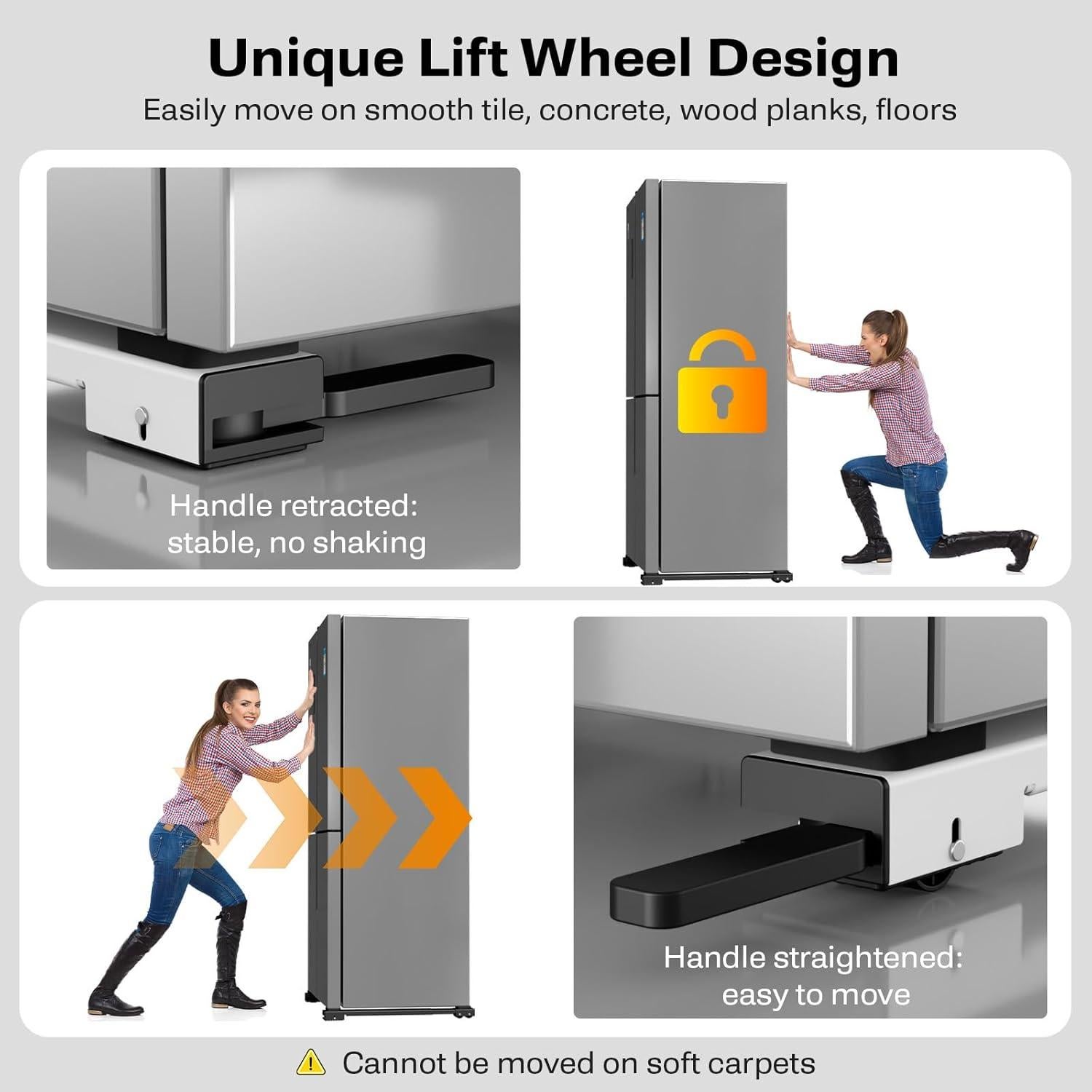 Rodillos para Electrodomésticos KVRG Ajustables 50-81 cm