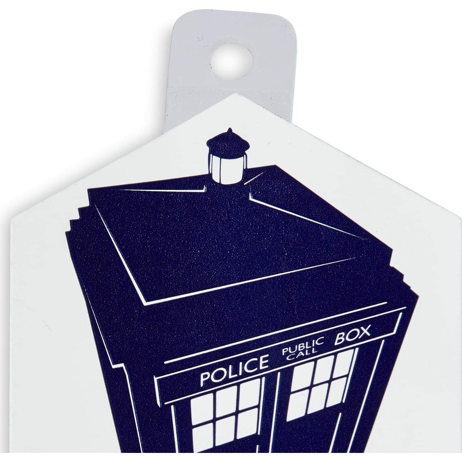 Pegatina de Vinilo Doctor Who TARDIS 10 cm - Más Grande Por Dentro