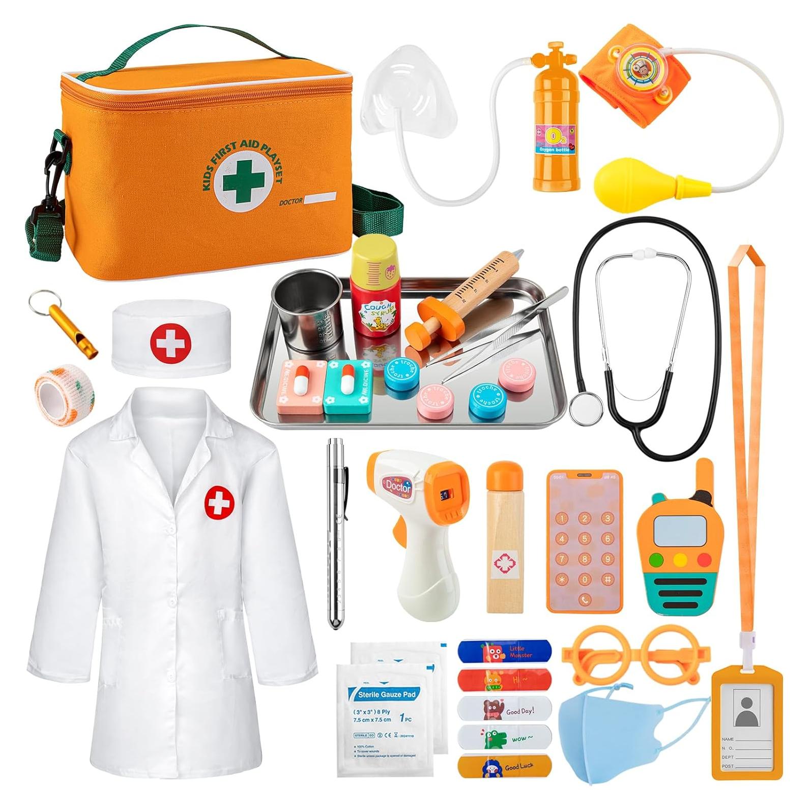 Kit de Doctor para Niños EFOSHM 34 Piezas con Estetoscopio
