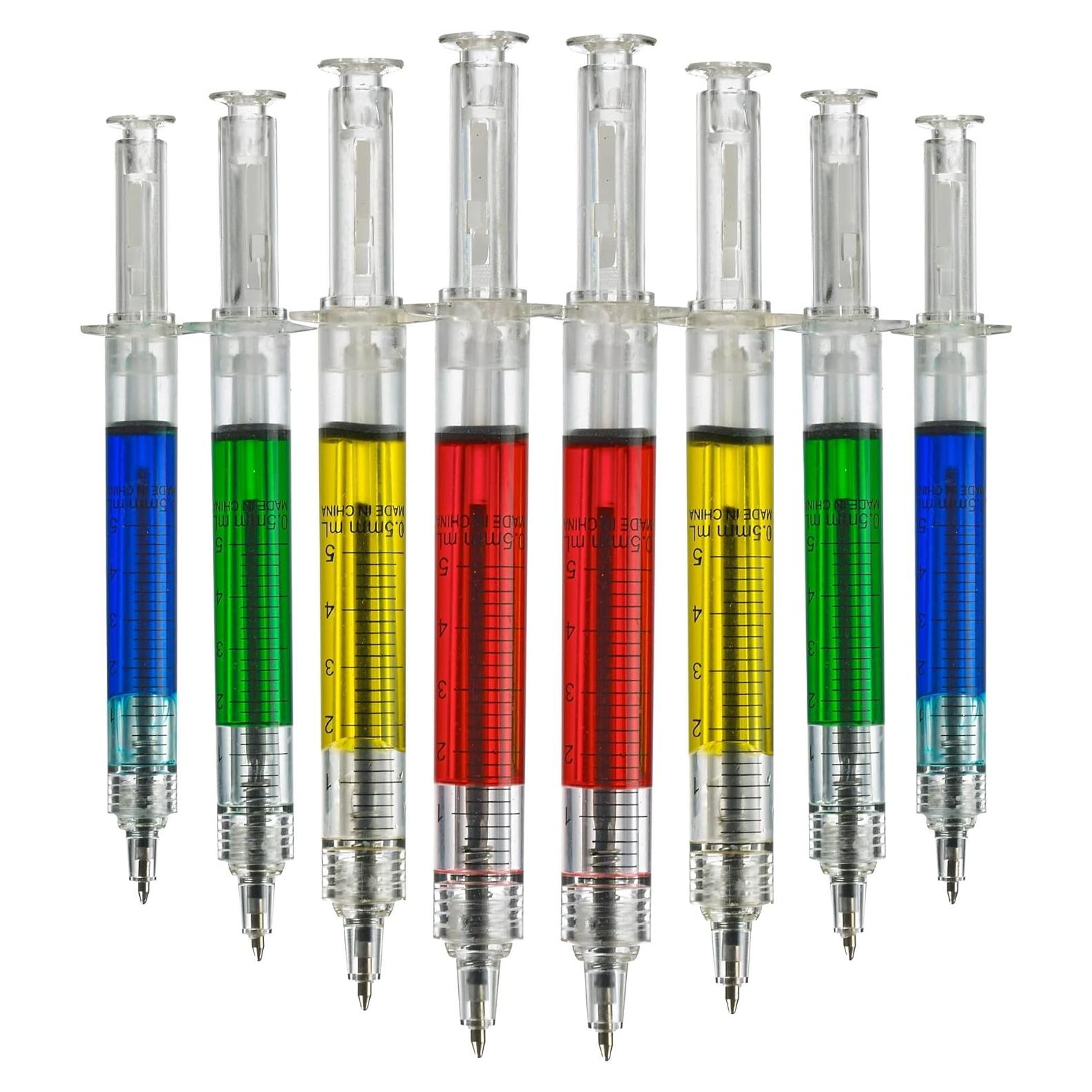 Bolígrafos Jeringa Bedwina - Paquete de 24 Colores Neón