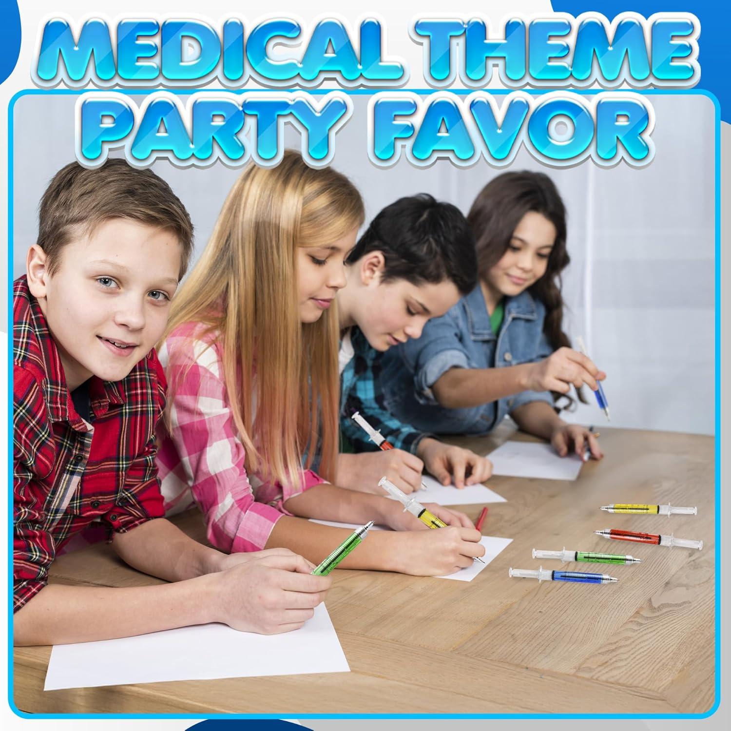 Bolígrafos Jeringa Bedwina - Paquete de 24 Colores Neón