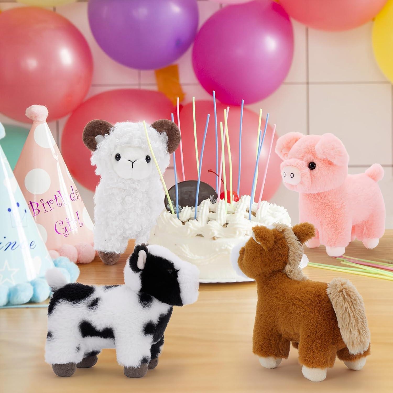 MaoGoLan Peluches de Animales de Granja 20 cm - 4 Piezas