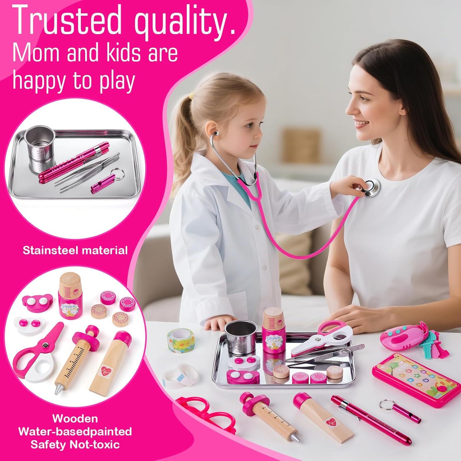 Juego de Doctor para Niñas Sundaymot - 34 Piezas con Estetoscopio