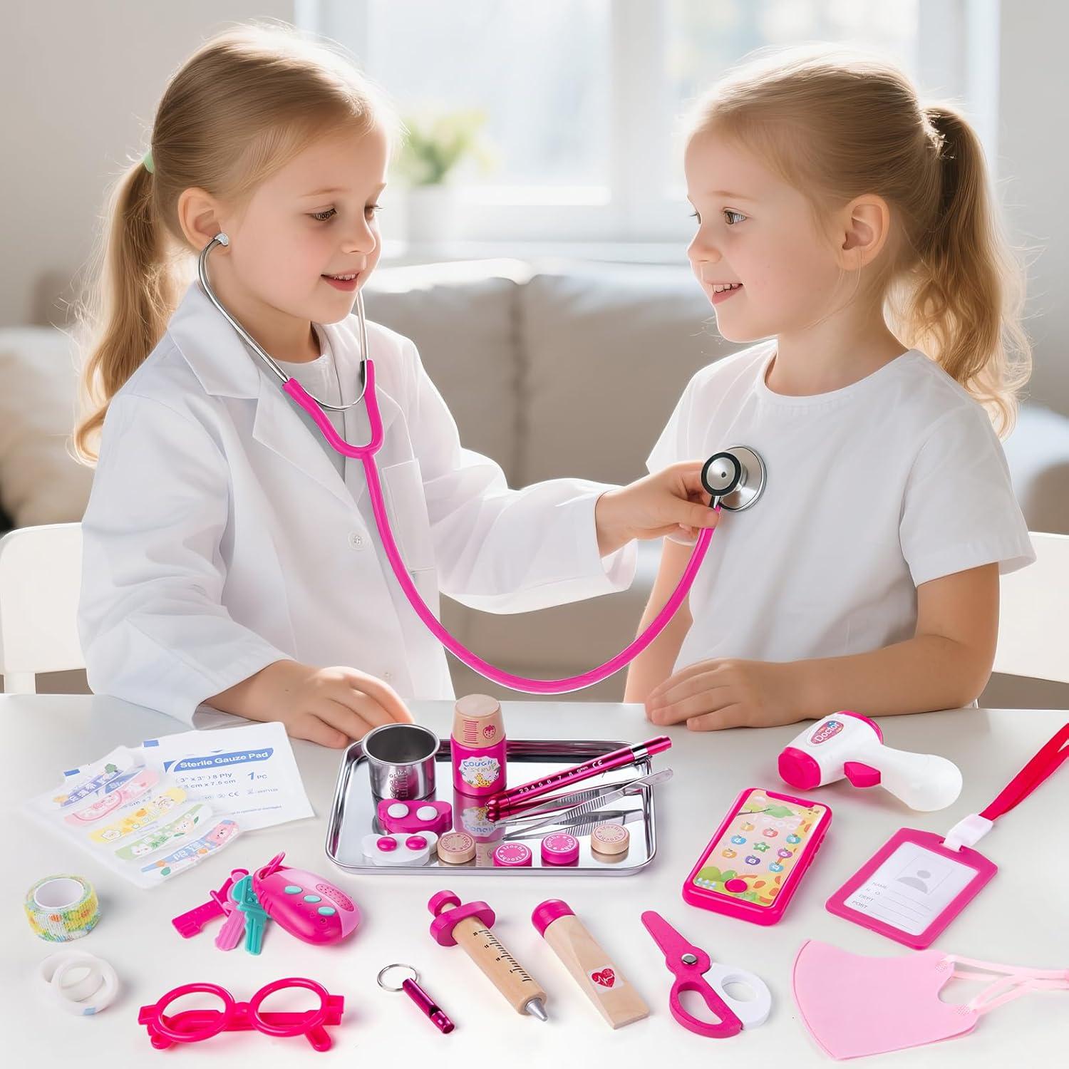 Juego de Doctor para Niñas Sundaymot - 34 Piezas con Estetoscopio