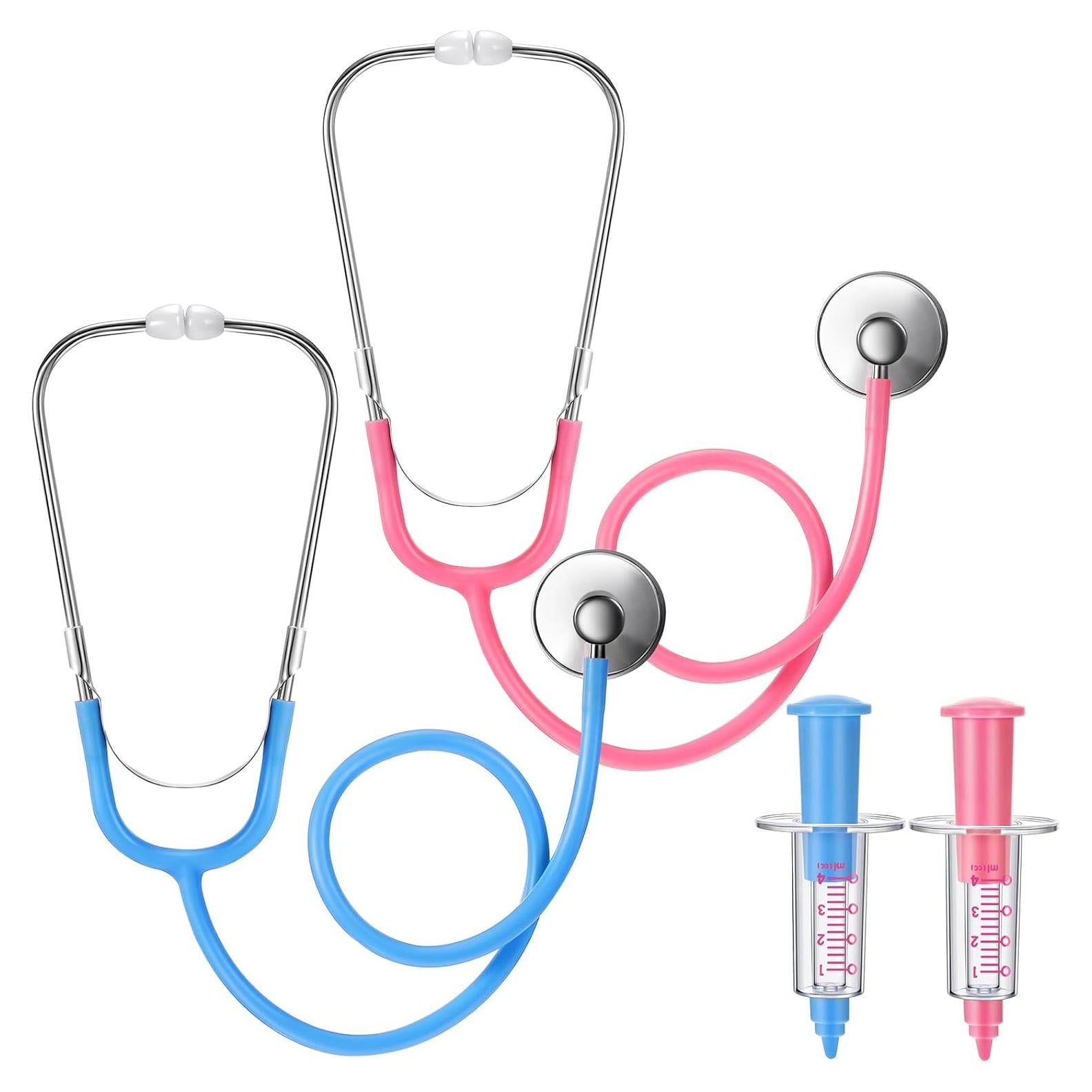 Set de Juguetes de Doctor Gemscream - 4 Piezas Estetoscopio y Jeringa