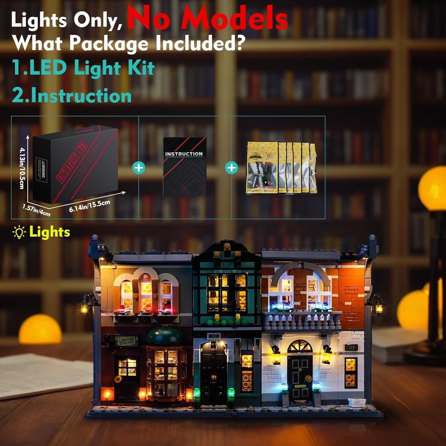 Kit de Iluminación LED LocoLee para LEGO 10351 Sherlock Holmes