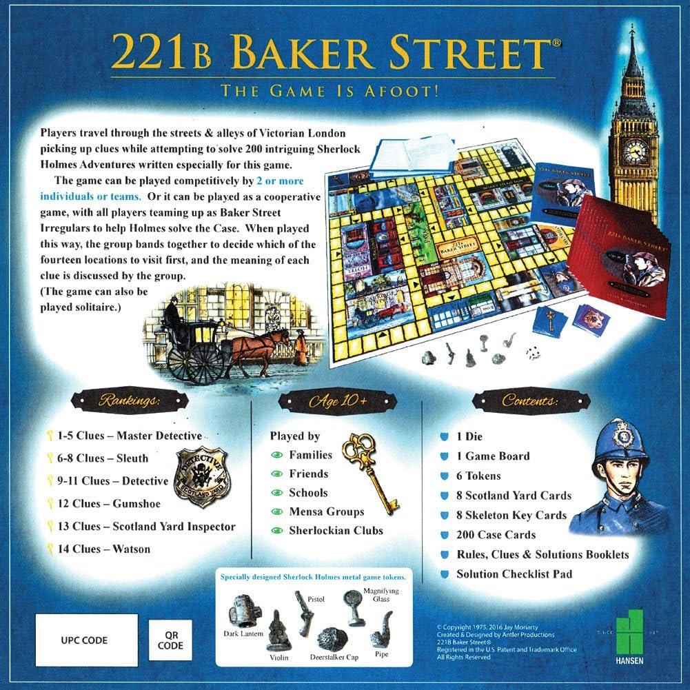Juego de Mesa Deluxe Sherlock Holmes 221B Baker Street - 200 Aventuras