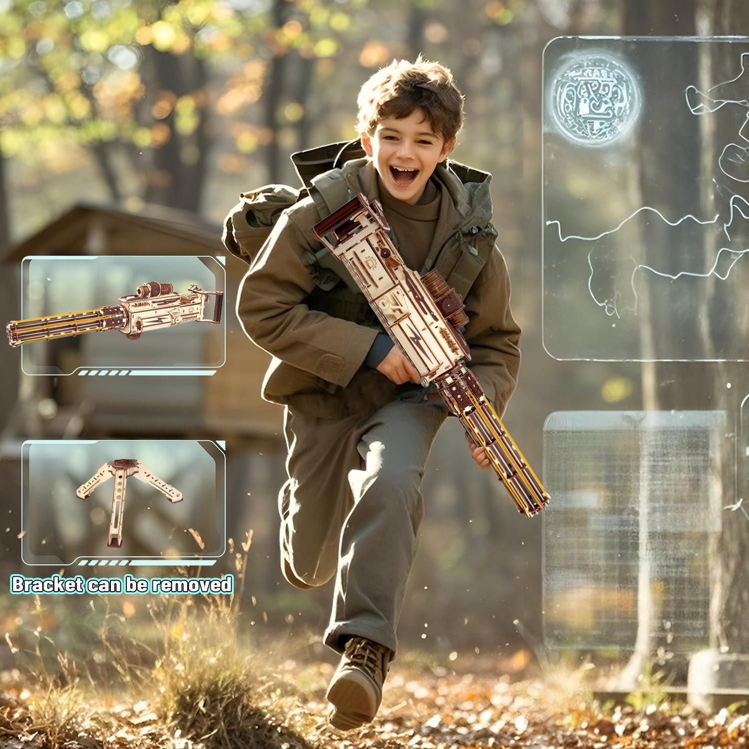 Rompecabezas de Madera 3D VATOS Fusil de Máquina AMY43 344 Piezas