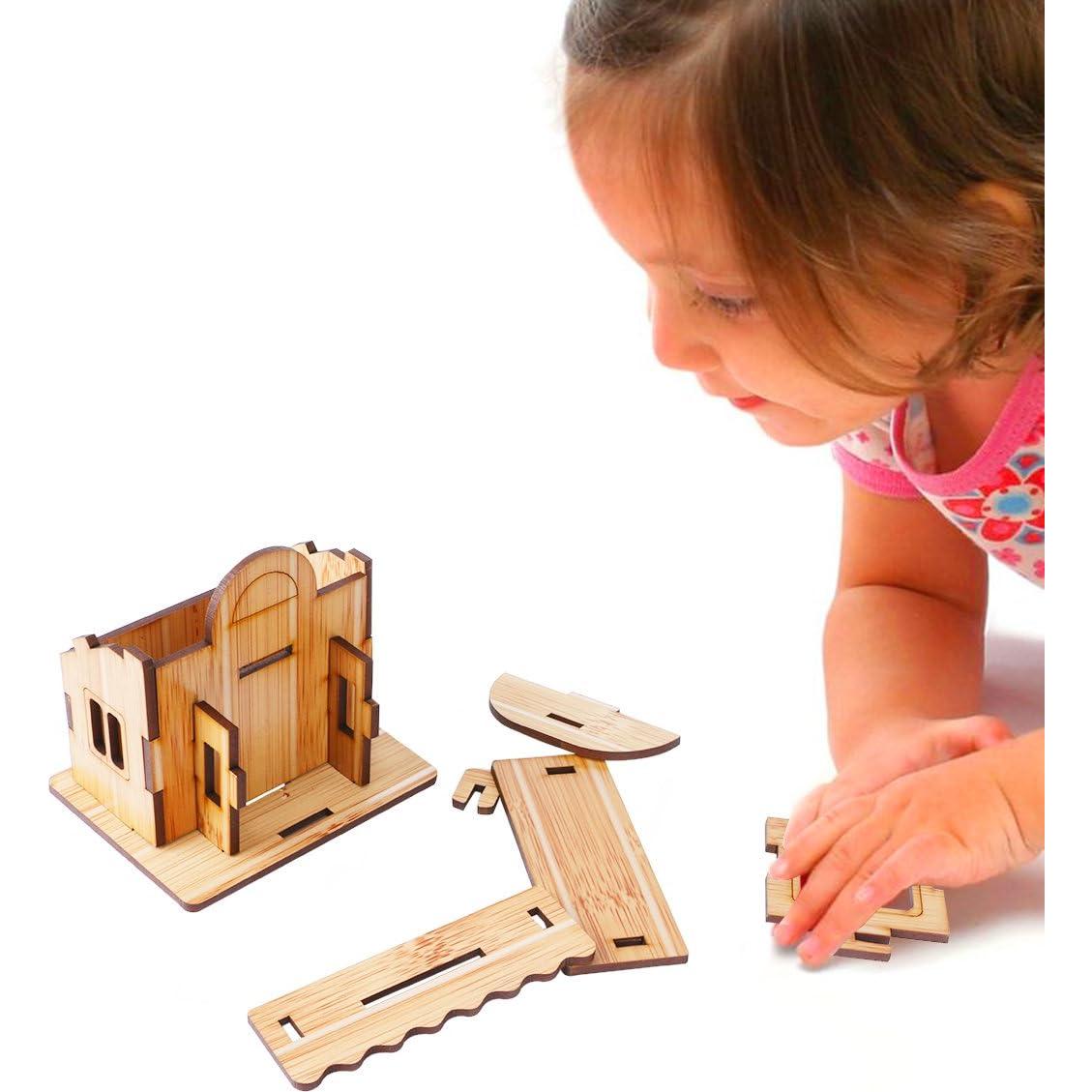 Rompecabezas 3D de Madera ZOSEN - Mini Casa DIY 11 a 19 Piezas